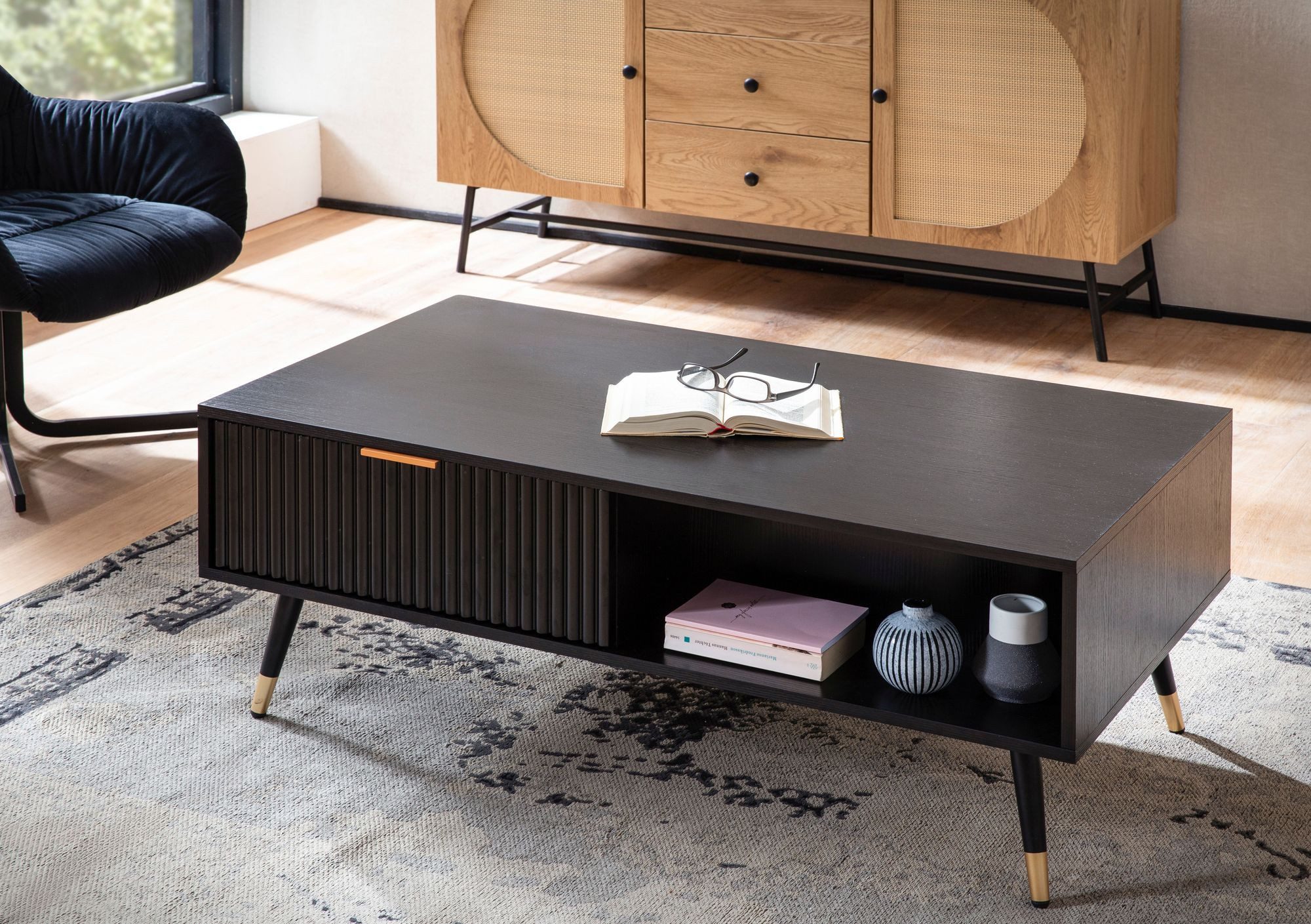 FINEBUY Couchtisch FB103424 (110x60 cm, Sofatisch günstig online kaufen