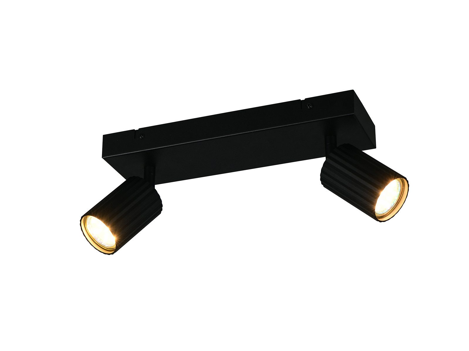 TRIO Leuchten LED Deckenstrahler, Dimmfunktion, LED wechselbar, Warmweiß, Innen Прожекторы mit 2 schwenkbaren Пятна aus Metall, Breite 30cm