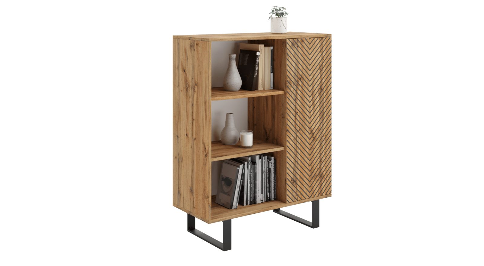 Raumhirsch Furniture Bücherregal Fondi für das Wohnzimmer - Elegant und Vielseitig