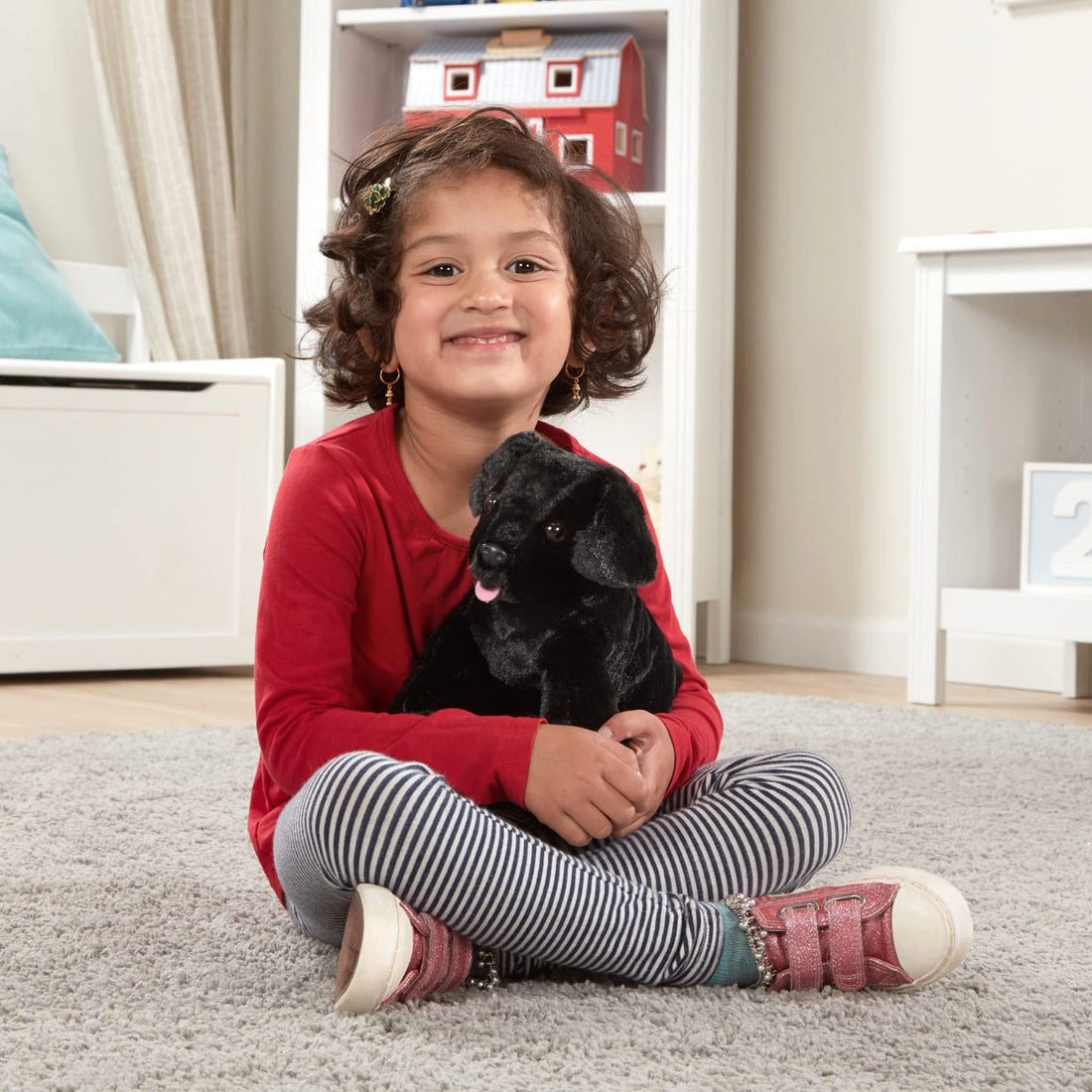 Melissa & Doug Kuscheltier Schwarze Benson Labrador-Welpe