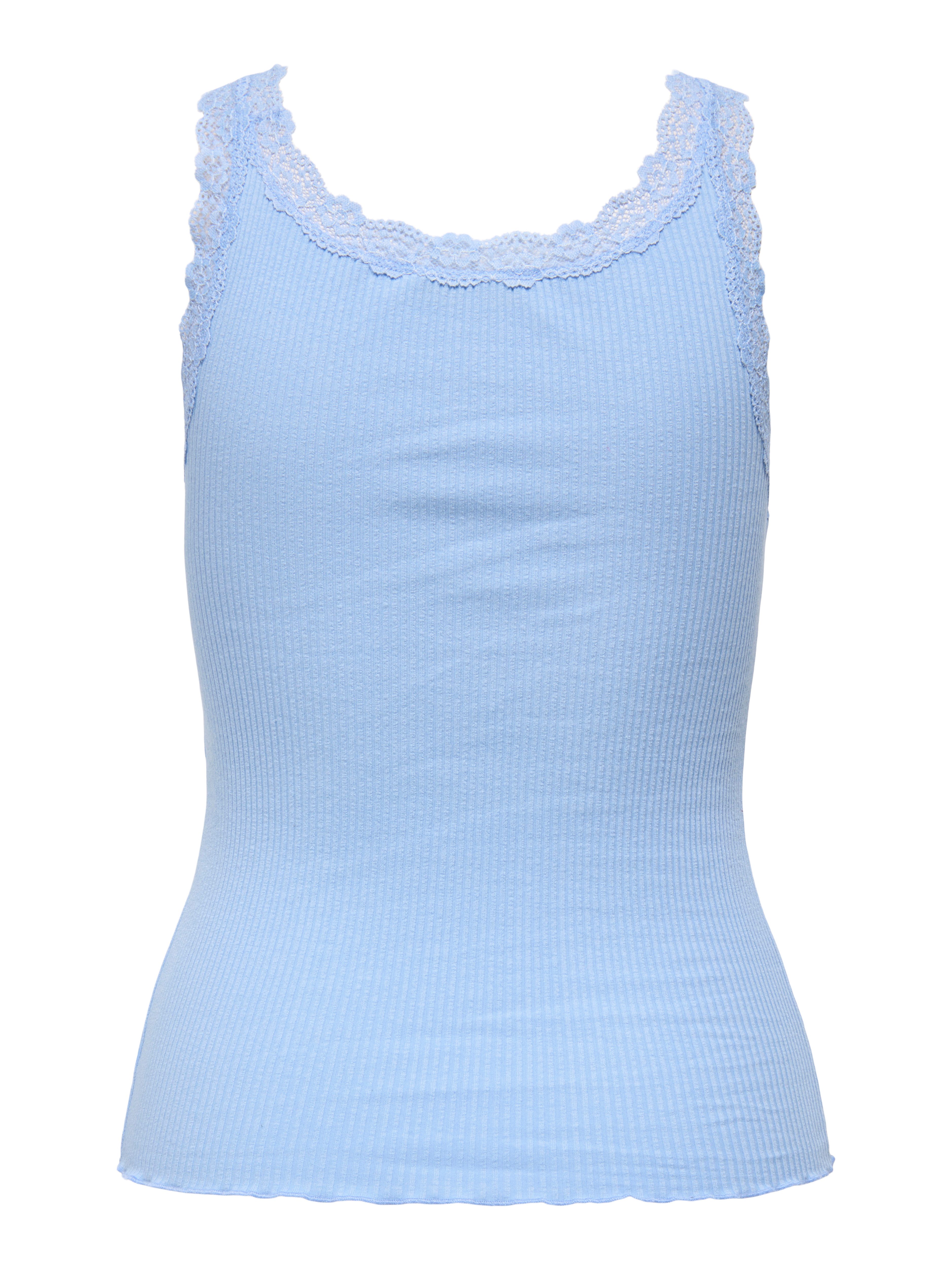 ONLY Tanktop ONLSARA – Tanktop mit Spitzendetail am Ausschnitt Baumwollmischung, regular fit