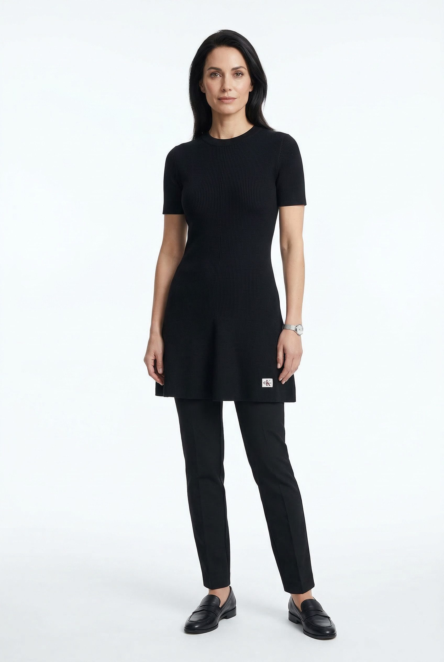 Calvin Klein Jeans Minikleid Figurbetonte Passform mit Rundhalsausschnitt