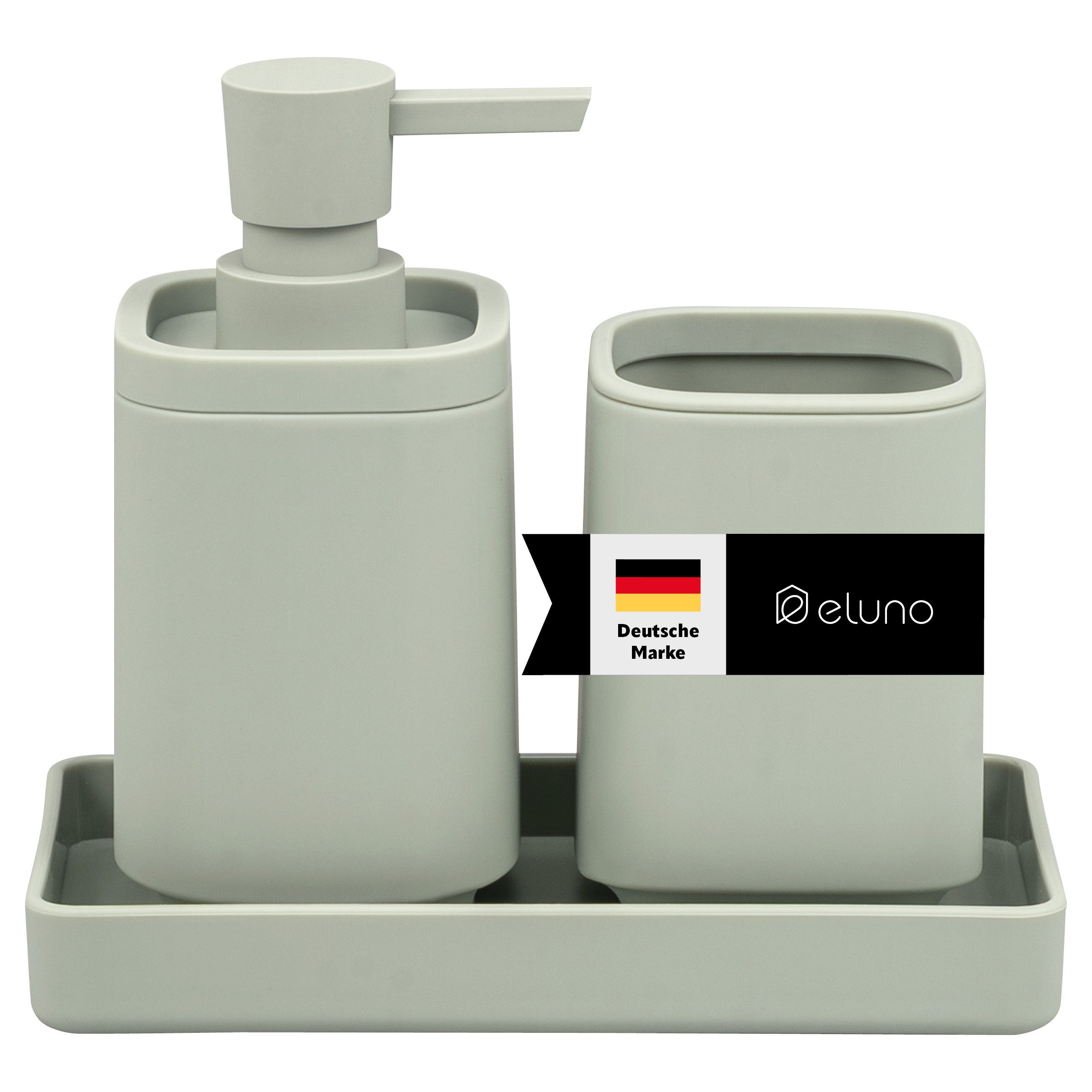 eluno Badaccessoire-Set VALONA 3tlg. Soft-Touch, 3 tlg.