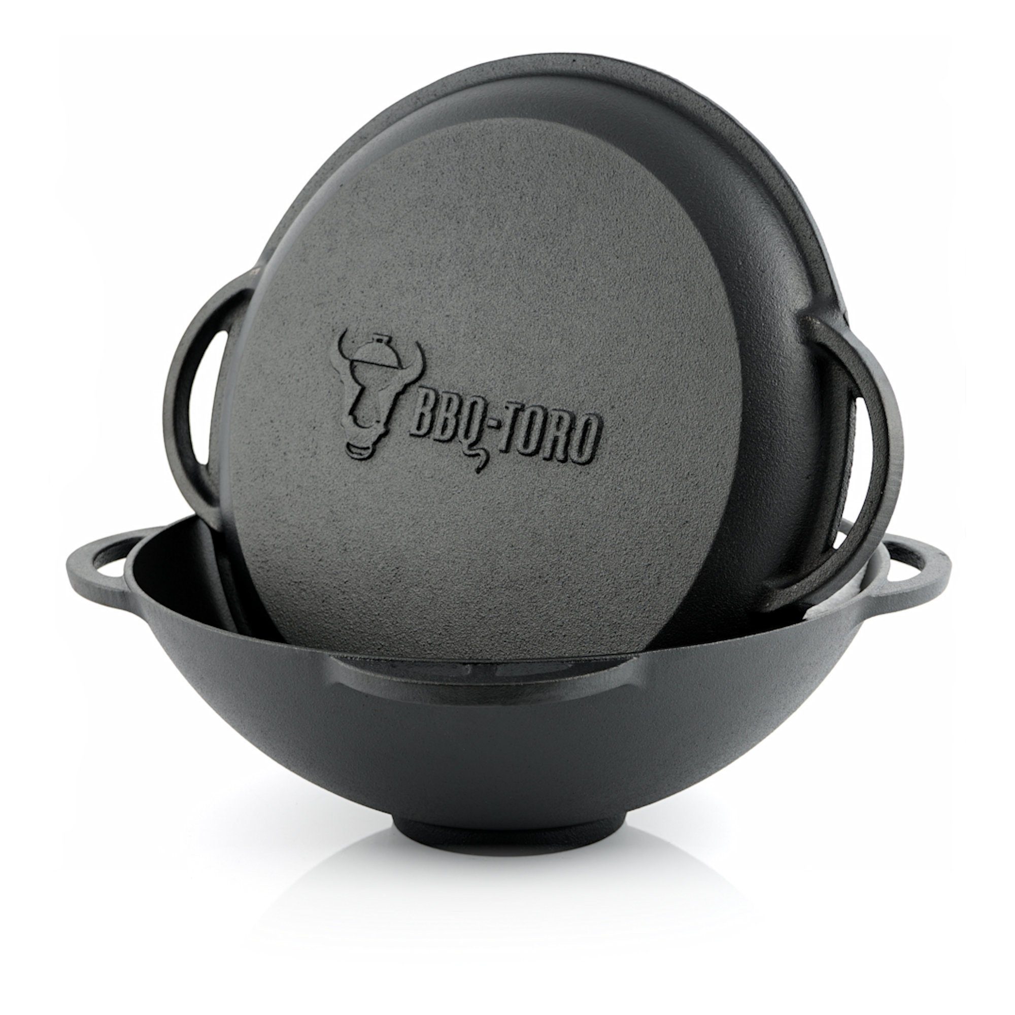 BBQ-Toro Grilltopf Kazan, Gusseisen Topf, 6,9 Liter, Traditioneller Gusstopf, Gusseisen