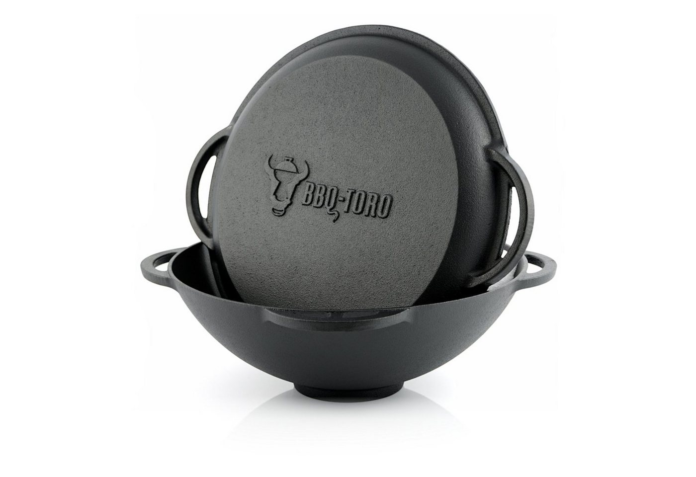 BBQ-Toro Grilltopf Kazan, Gusseisen Topf, 12,1 Liter, Traditioneller Gusstopf, Gusseisen