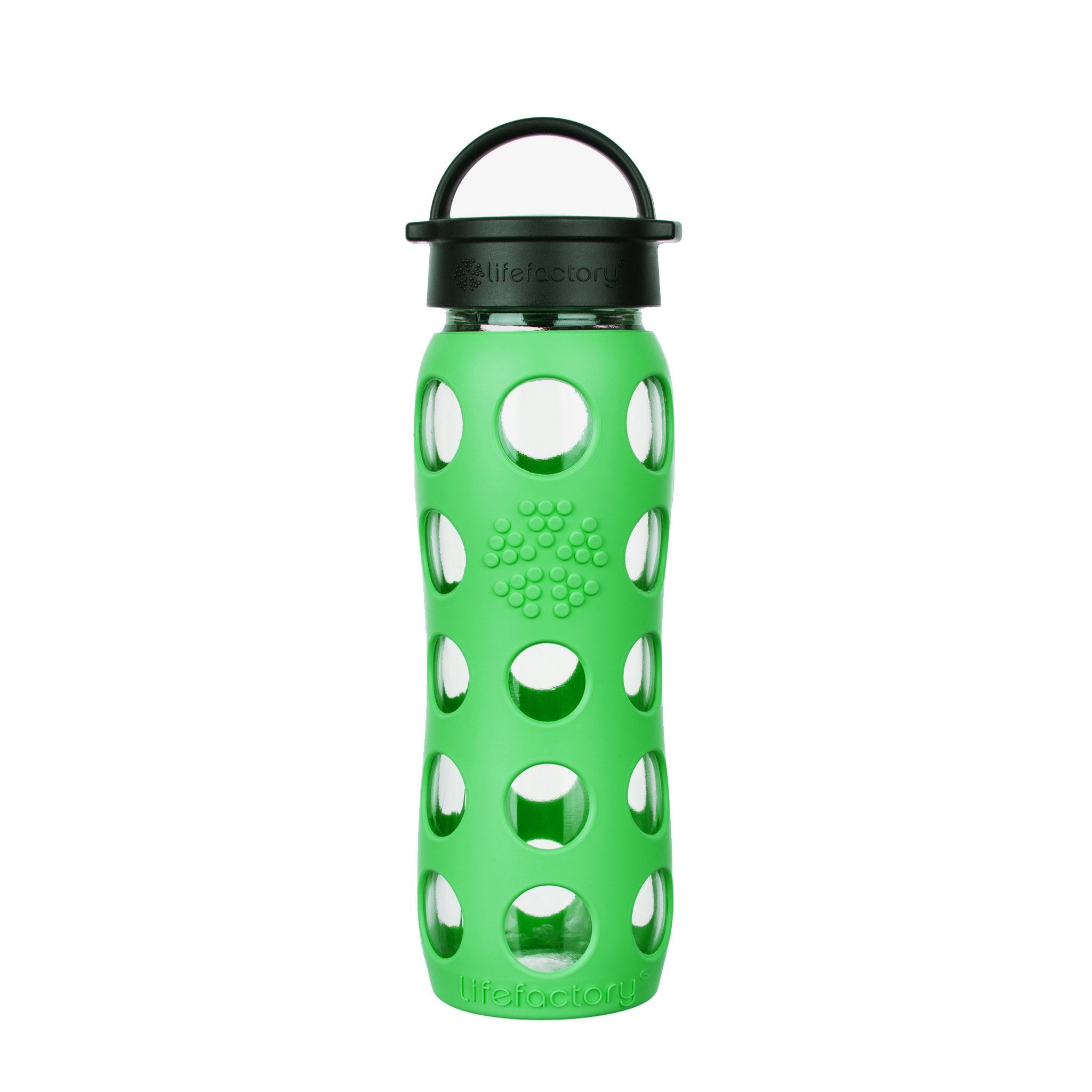 Lifefactory Babyflasche, Lifefactory Glas Flasche mit Silikonhülle und Schraubverschluss, 650ml Moss