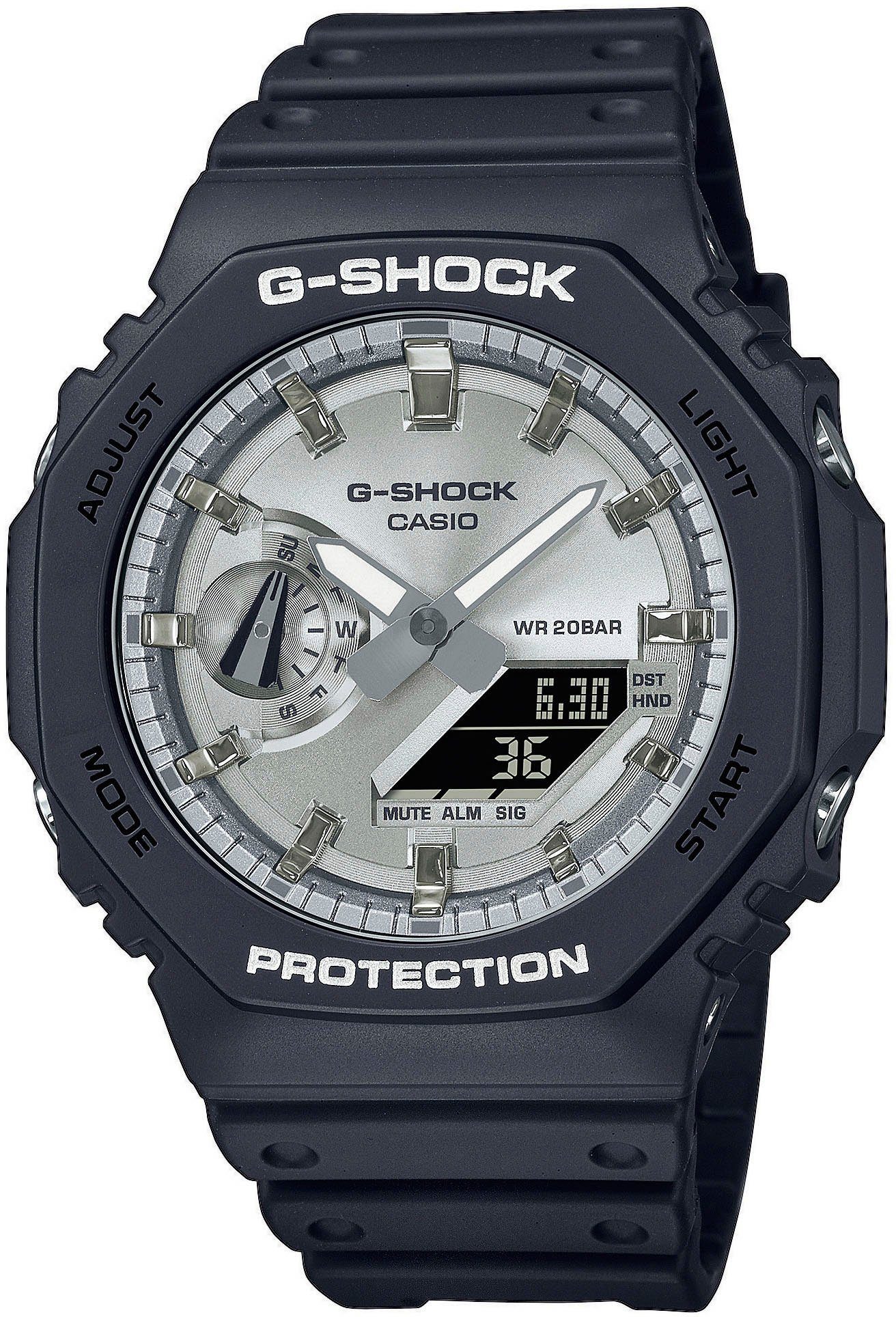 CASIO G-SHOCK Chronograph GA-2100SB-1AER, Quarzuhr, Armbanduhr, Herrenuhr, digital, bis 20 bar wasserdicht