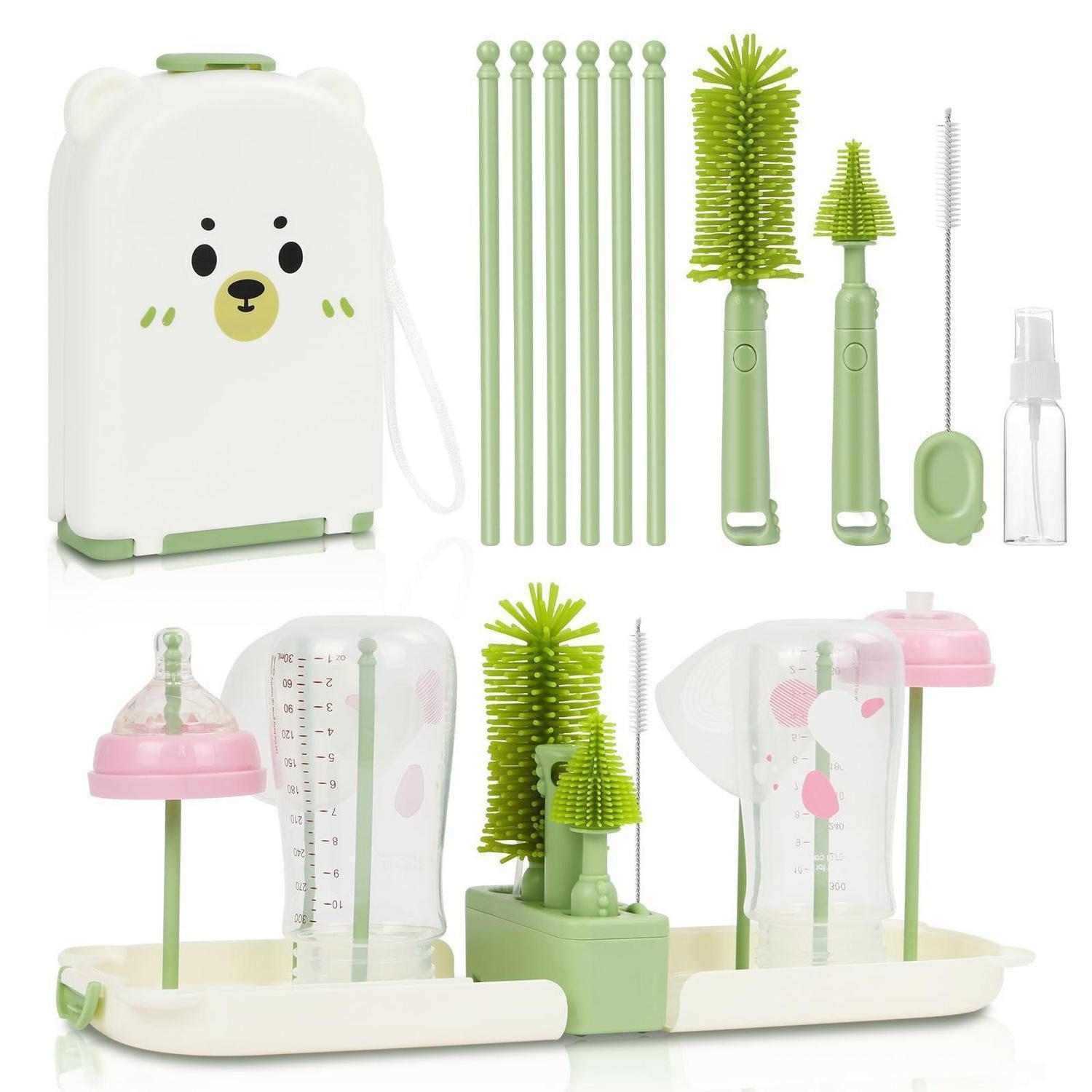 LuxusKollektion Reinigungsbürsten-Set Baby Flaschenbürsten Set 6-tlg., (6-tlg)