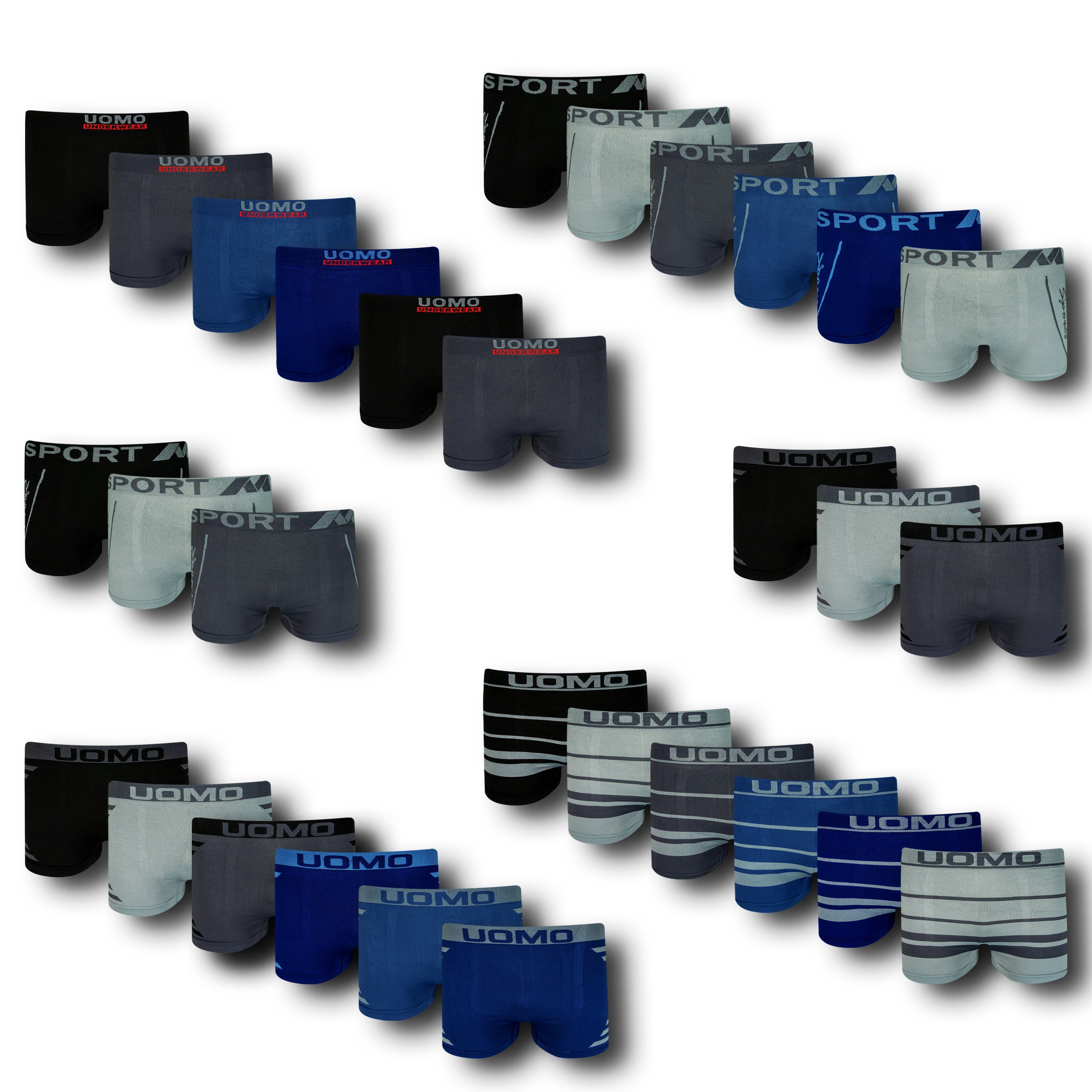 Robust Boxershorts Shorts Langlebig Seamless & Boxershorts Unterhose Herren TEXEMP M/L bis Trunks 20 10-St) XL/XXL Microfaser 5 Unterwäsche Retroshorts (Packung,