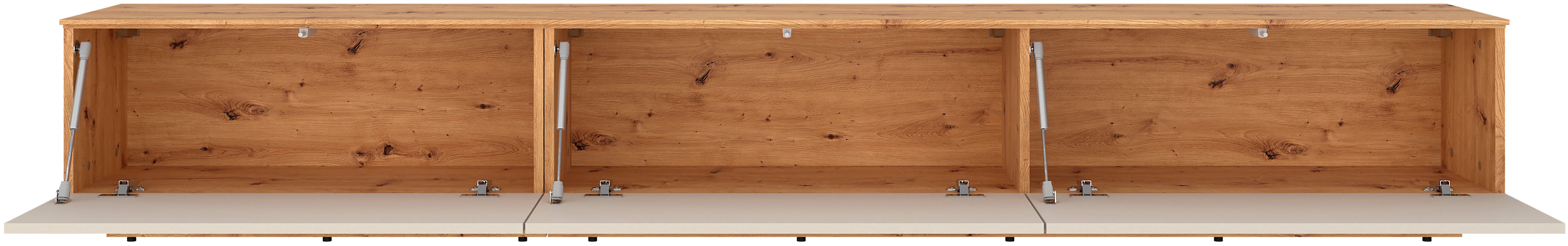 OTTO home Lowboard 3 Klappen und viel Stauraum, hängend oder stehend, grifflos, modern, Breite 240cm – Bild 4 von 5