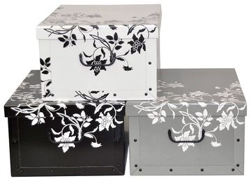 Kreher Aufbewahrungsbox Barock Blumen (Set, 3 St)