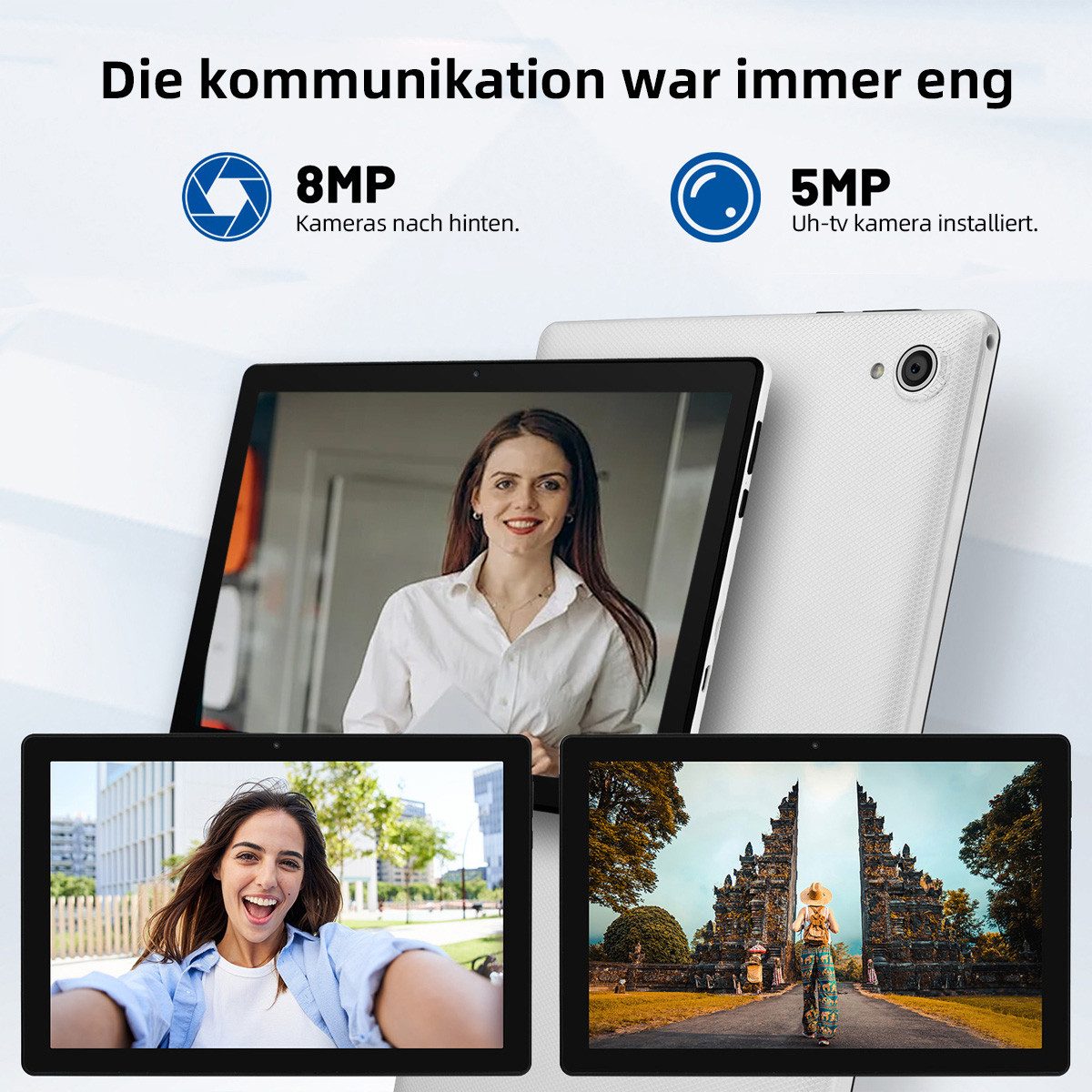 BUFO 10 Zoll HD, 3 GB RAM, 64 GB Erweiterbar auf 1 TB, Android Tablet (10", 64 GB, Android, 2,4G/5G WiFi, Dual-Kamera)