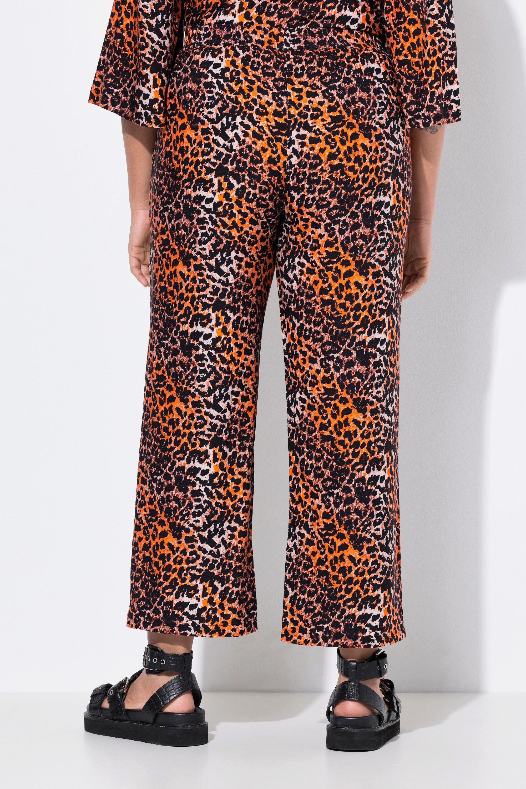 Angel of Style Schlupfhose Hose weites Bein Leo-Muster