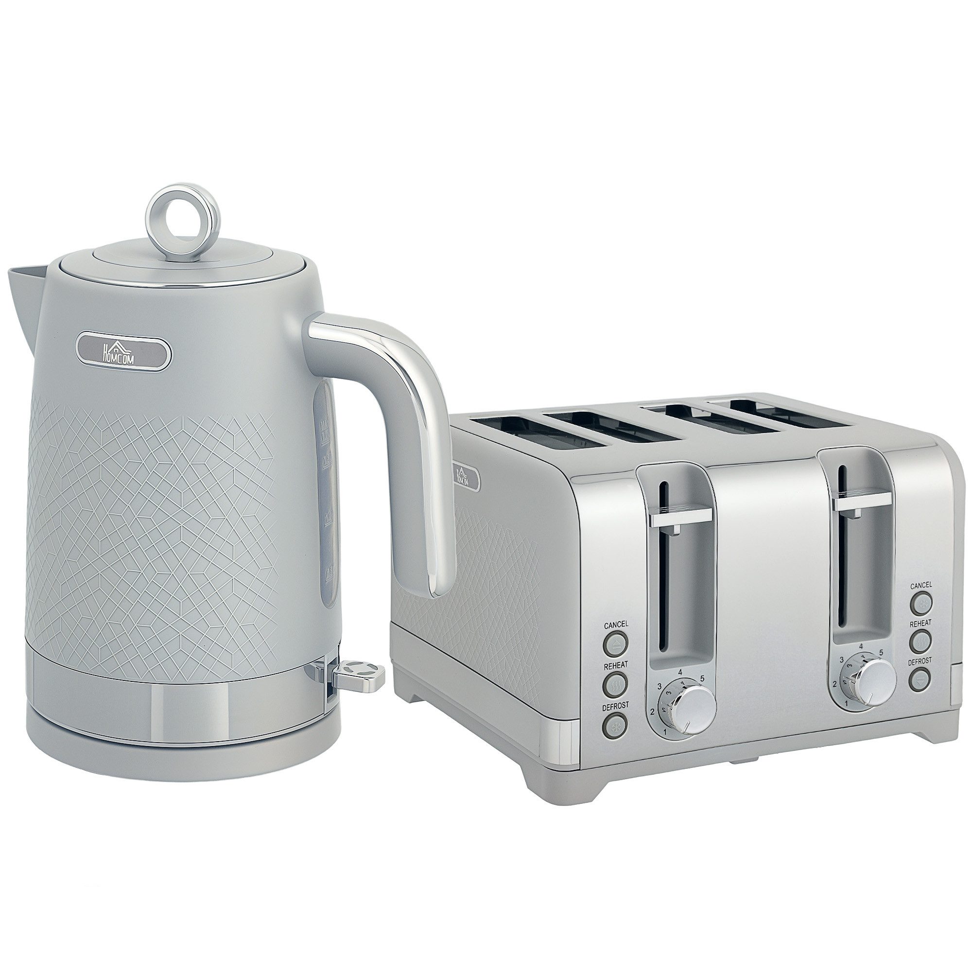 Novzep 2-in-1-Toaster Wasserkocher-&Toaster-Set, 1,7L 2200W Schnellkoch-Wasserkocher, mit Thermostat