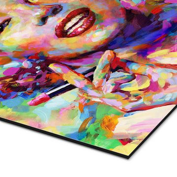 Posterlounge Alu-Dibond-Druck Leon Devenice, Marilyn Monroe Lipstick Pop Art, Wohnzimmer Modern Illustration