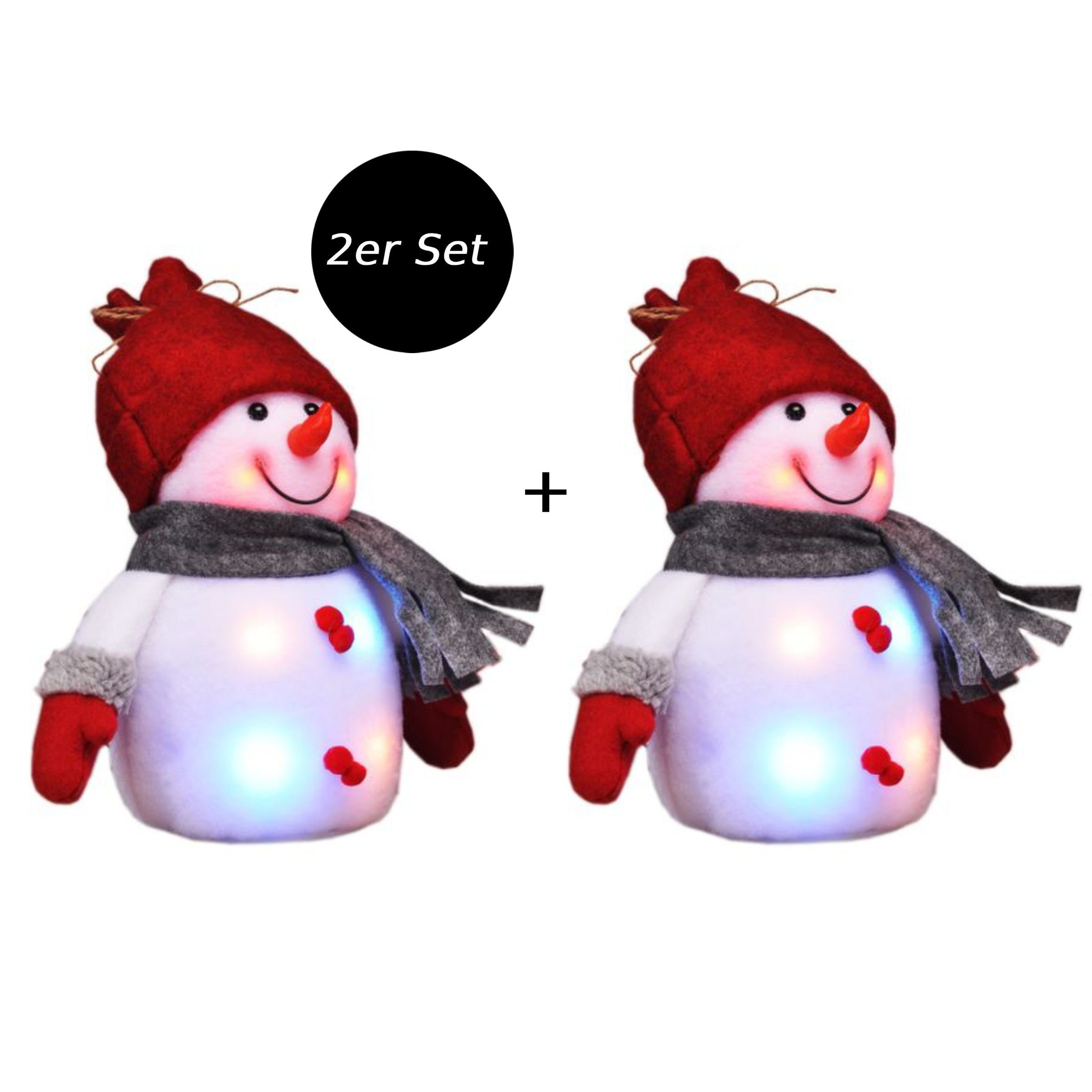 Gravidus Schneemann 2er Set LED Deko Schneemann Figur Weihnachten günstig online kaufen
