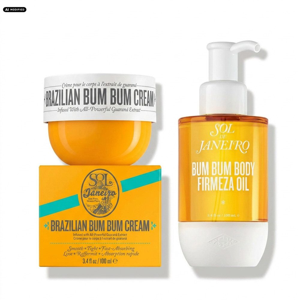 Sol de Janeiro Körpercreme Sol de Janeiro Bum Bum Cream und Body Oil Pflege Duo, Straffende Körperpflege und Öl im abgestimmten Duo