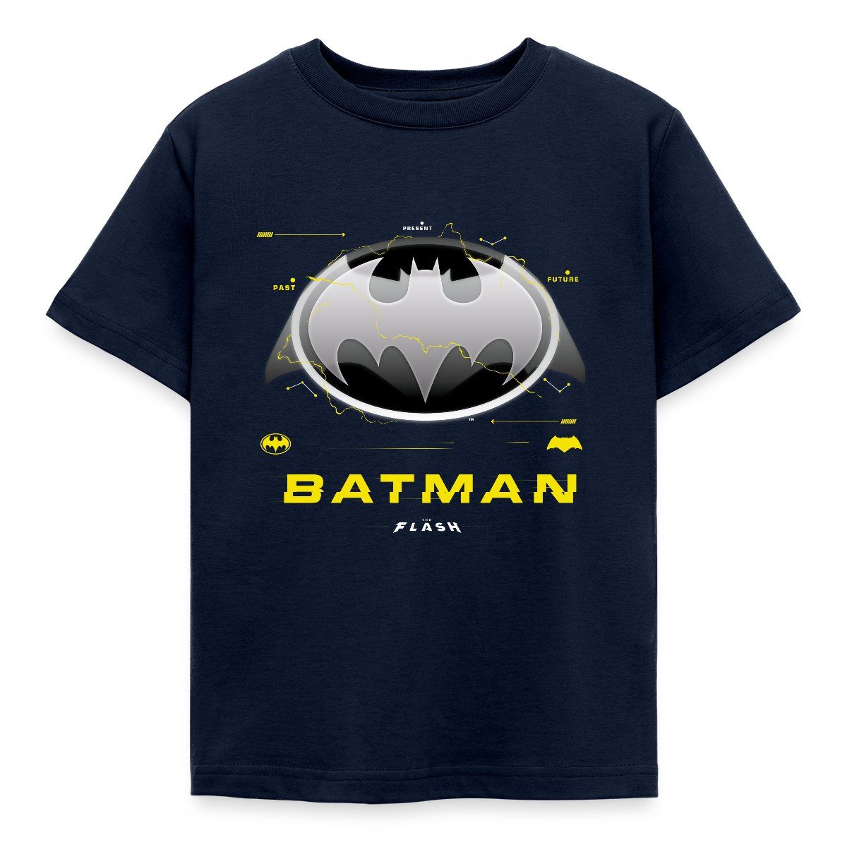T-Shirt The Flash Klassisches Batman Logo In Grau Kinder T-Shirt
