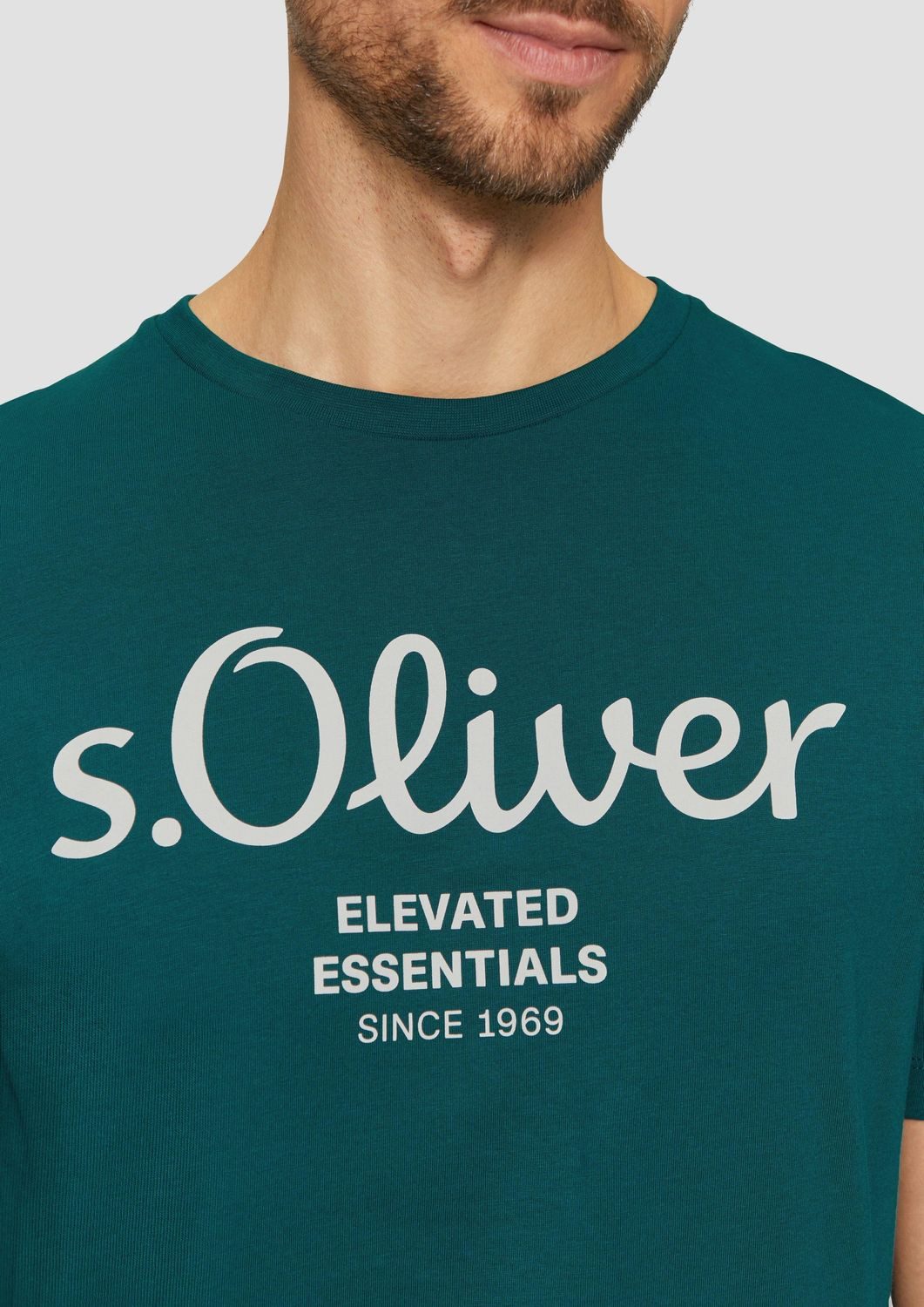 s.Oliver T-Shirt mit Logo-Print Rundhals, kurzarm
