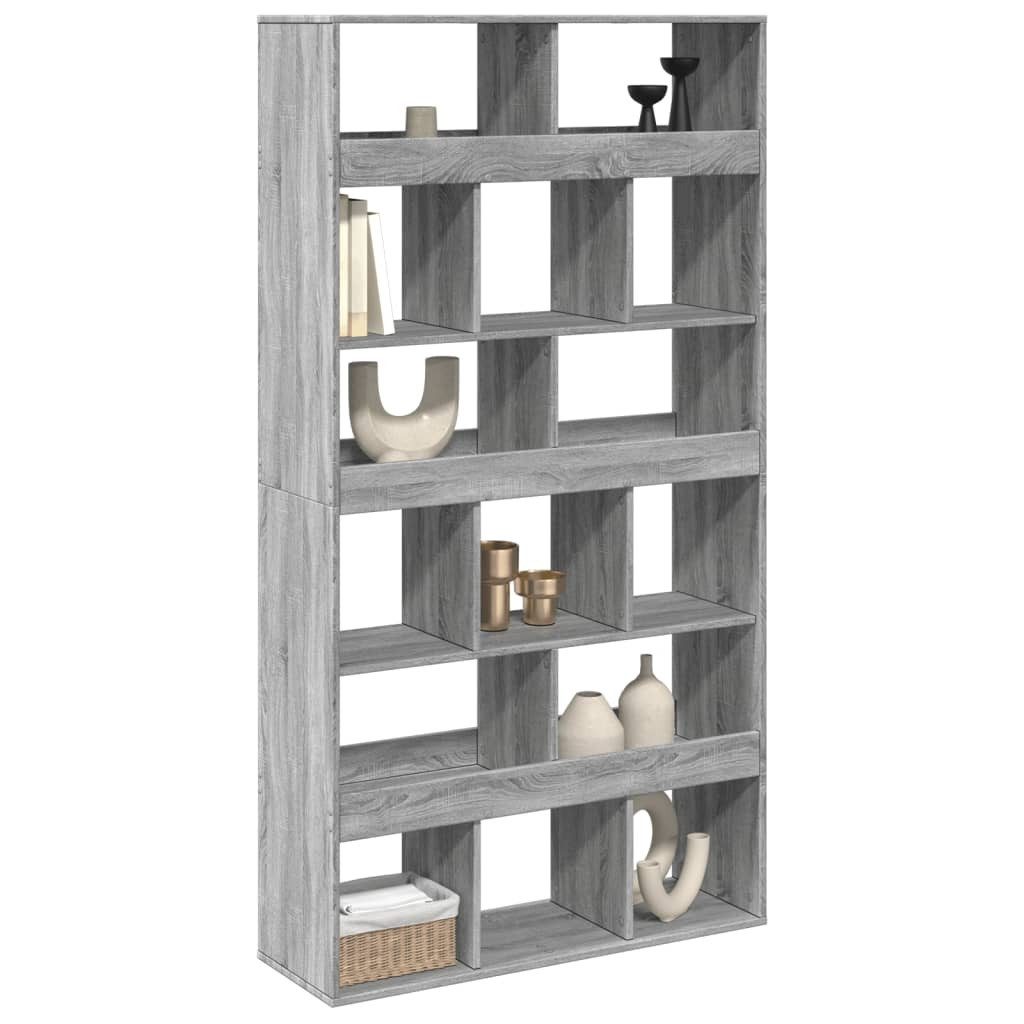 vidaXL Bücherregal Raumteiler Grau Sonoma 100x33x187,5 günstig online kaufen