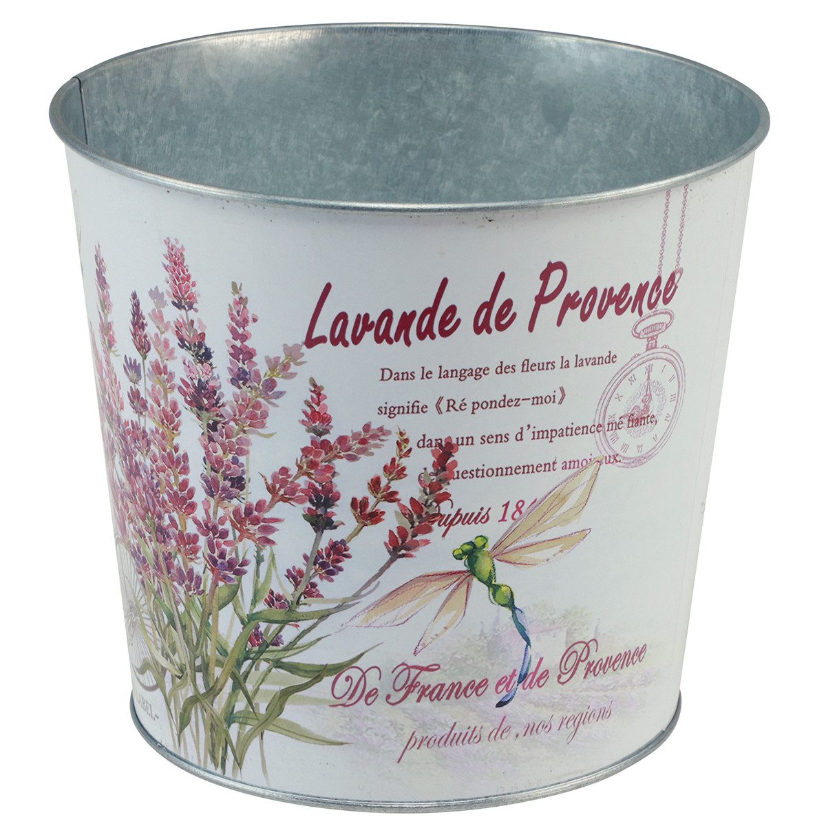 Florists Products Übertopf Metall Übertopf Lavendel Design Ø24cm Blumentopf Dekoration