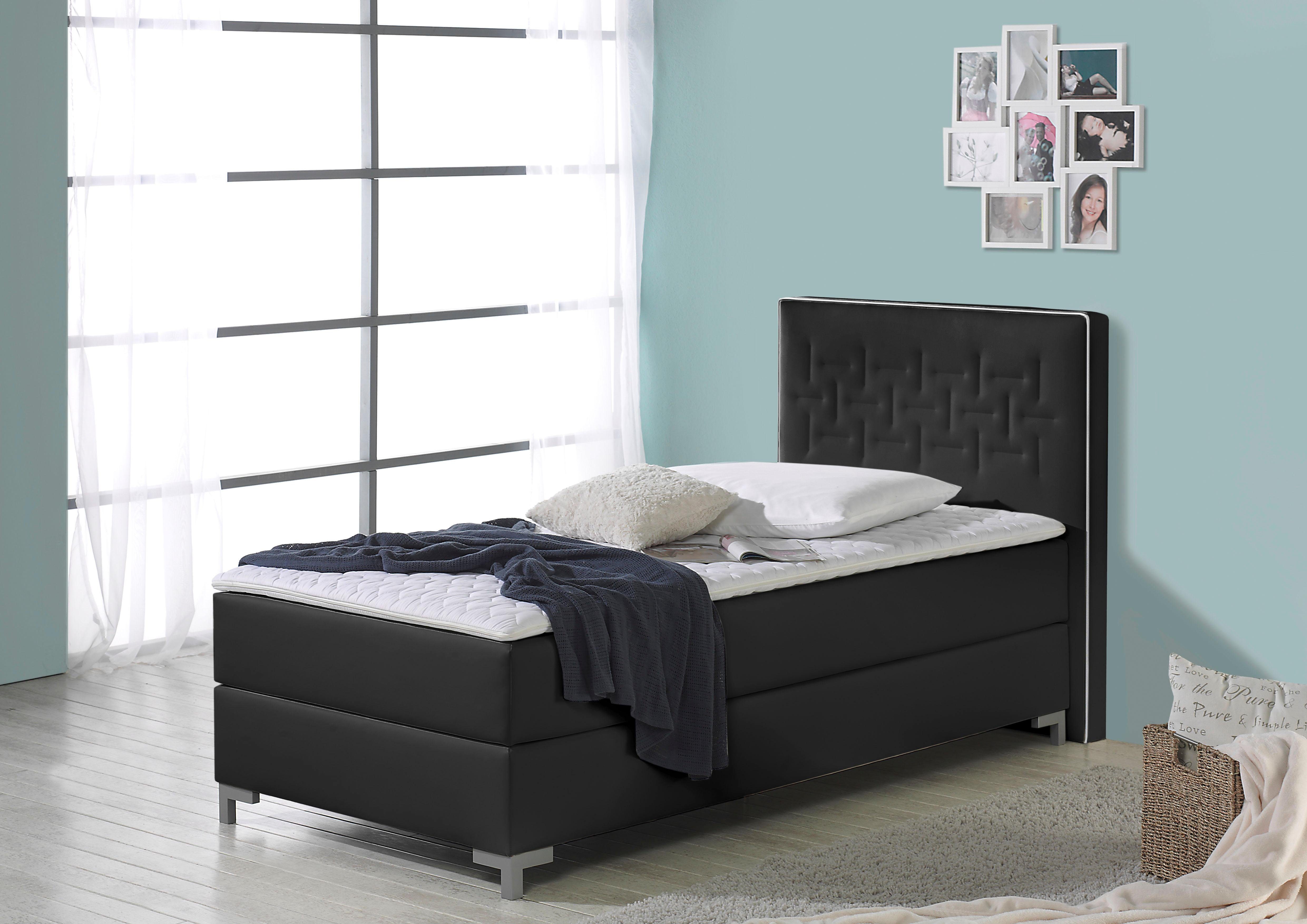 INOSIGN Boxspringbett "Coos" mit besonderer Steppung im Kopfteil, 3 Matratz günstig online kaufen