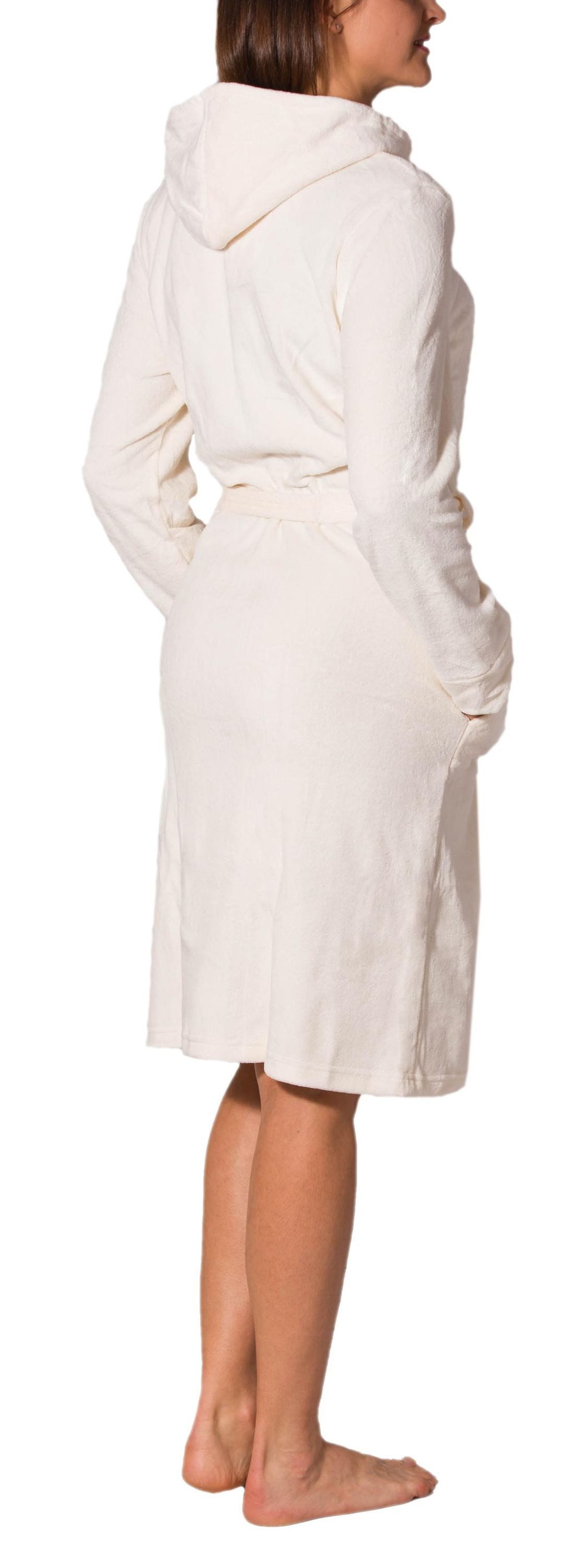 Aquarti Damenbademantel Aquarti Damen Bademantel Morgenmantel mit Reißversc günstig online kaufen