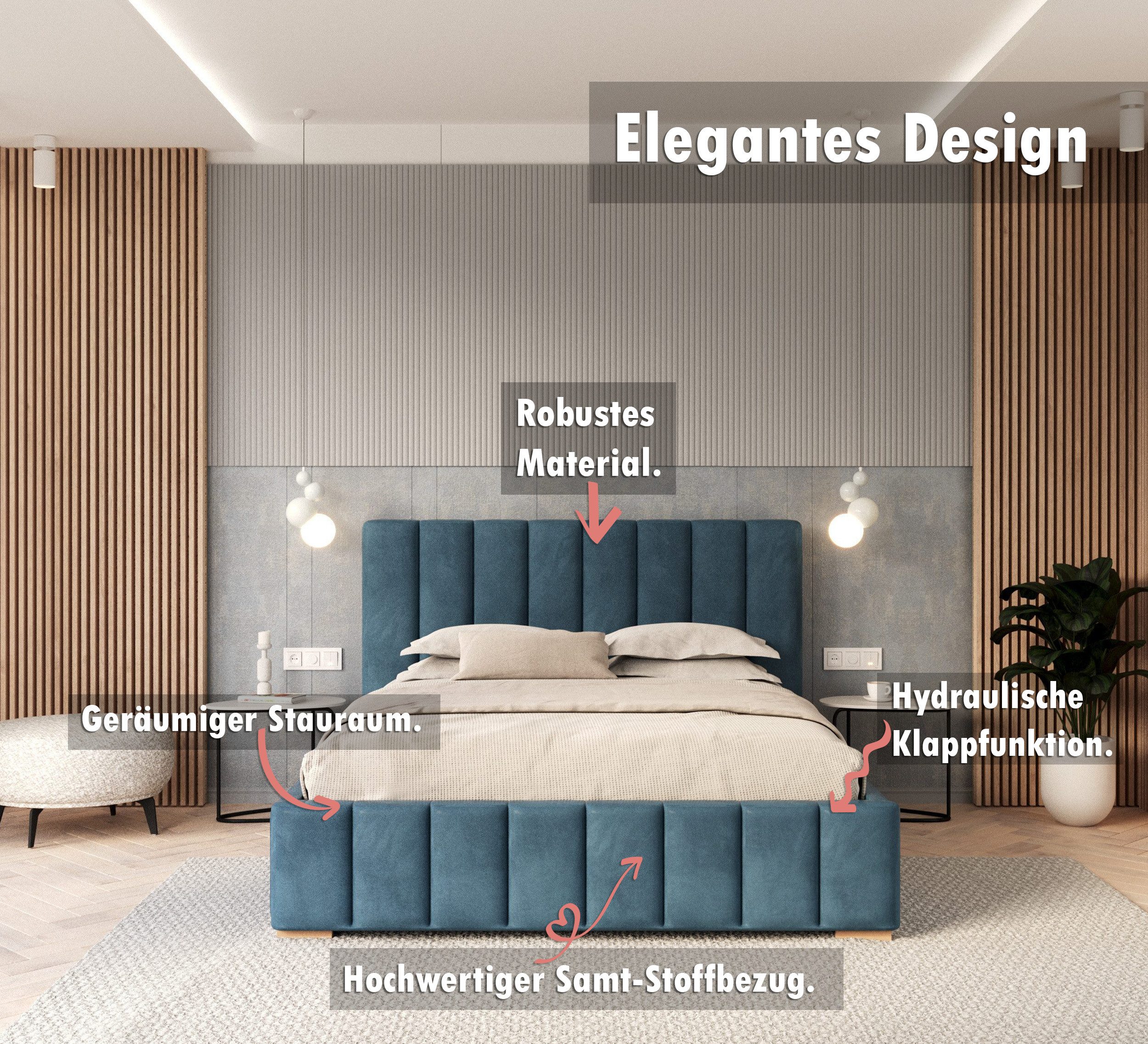 FDM Polsterbett Stauraumbett Bettgestell 90x200, 120x200, günstig online kaufen