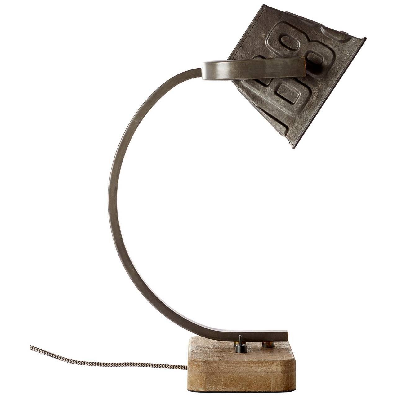 Brilliant Tischleuchte Drake, Lampe Drake Tischleuchte schwarz stahl/braun 1x  A60, E27, 40W, geeig