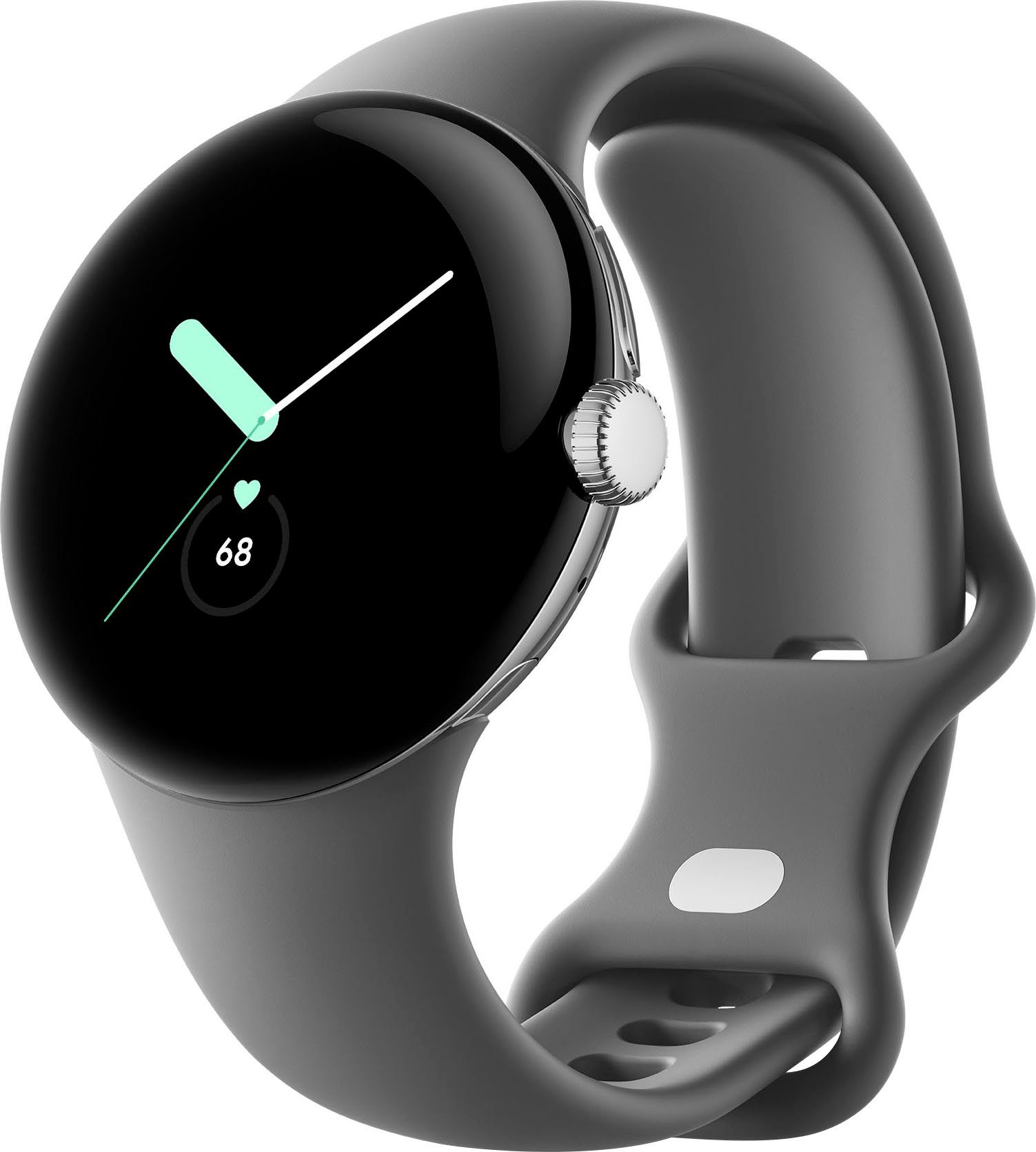 Google Pixel Watch Wifi Smartwatch (4,1 cm/1,61 Zoll, Wear OS by Google) grau | silber