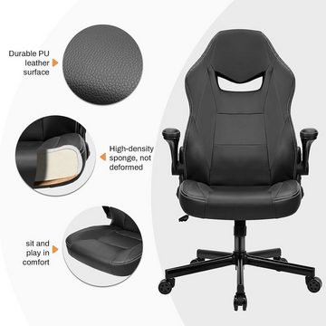 BASETBL Bürostuhl, Stuhl mit großer Sitzfläche ergonomischem Design hochklappbarer