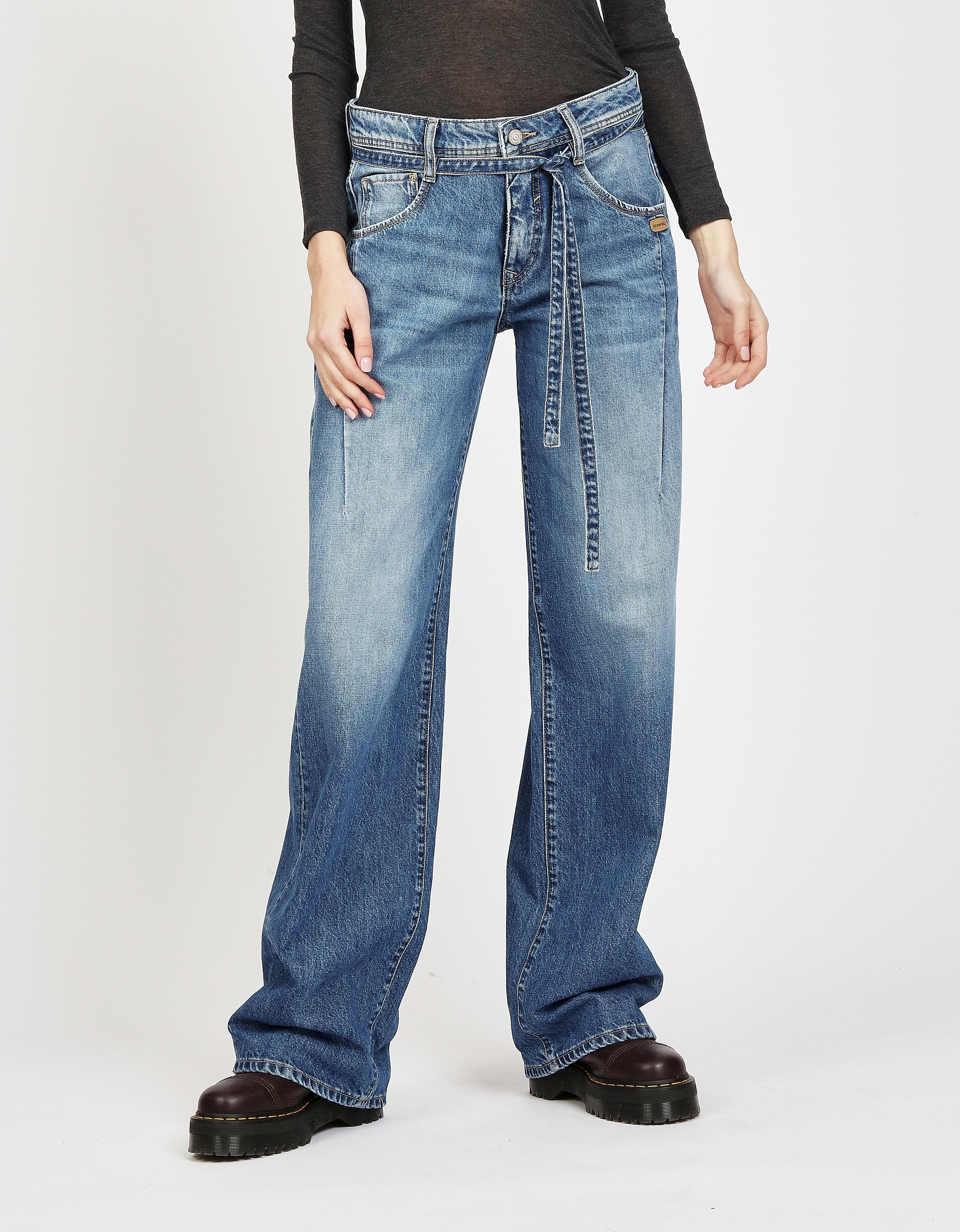 GANG Loose-fit-Jeans 94CLAIRE mit Bindegürtel und günstig online kaufen