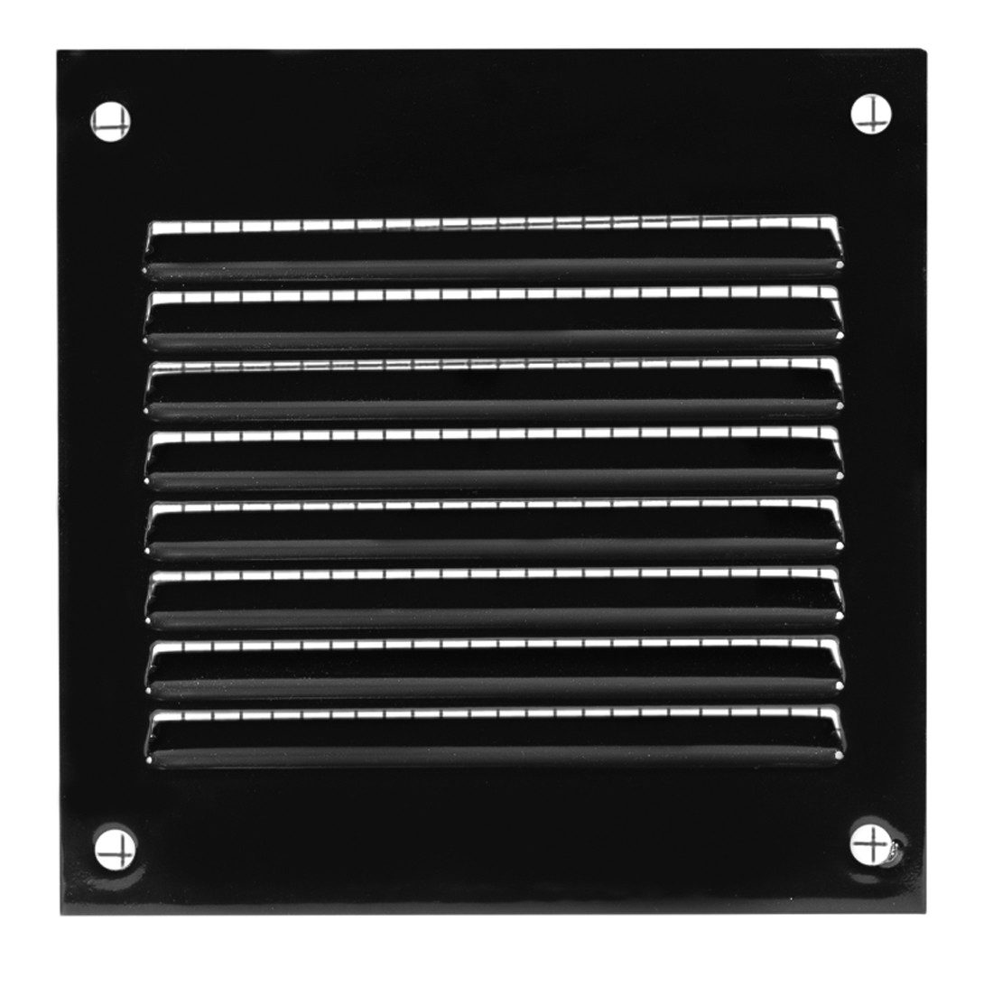 Lüftungsgitter Lüftungsgitter LG-1010 BL Schwarz 100 x 100 Fliegengitter Abluftgitter, mit Insektenschutz