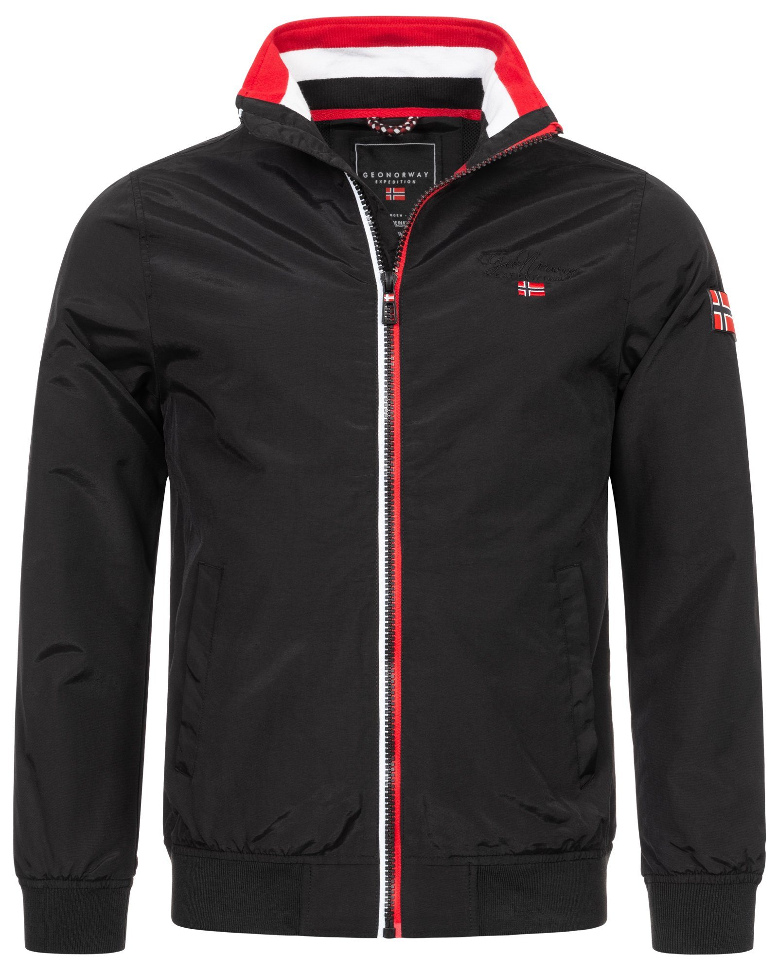 Geographical Norway Windbreaker Herren Frühlingsjacke Blouson Steppjacke Übergangsjacke Schwarz