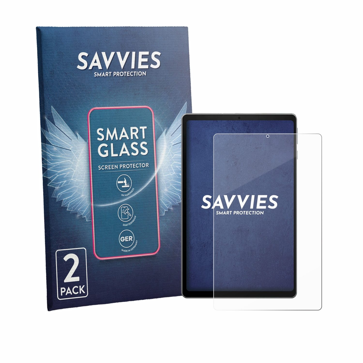 Savvies Displayschutzglas Schutzglas Panzer für Acer Iconia Tab A11, 2 Stück, Schutzfolie Display Schutz Glas Folie klar