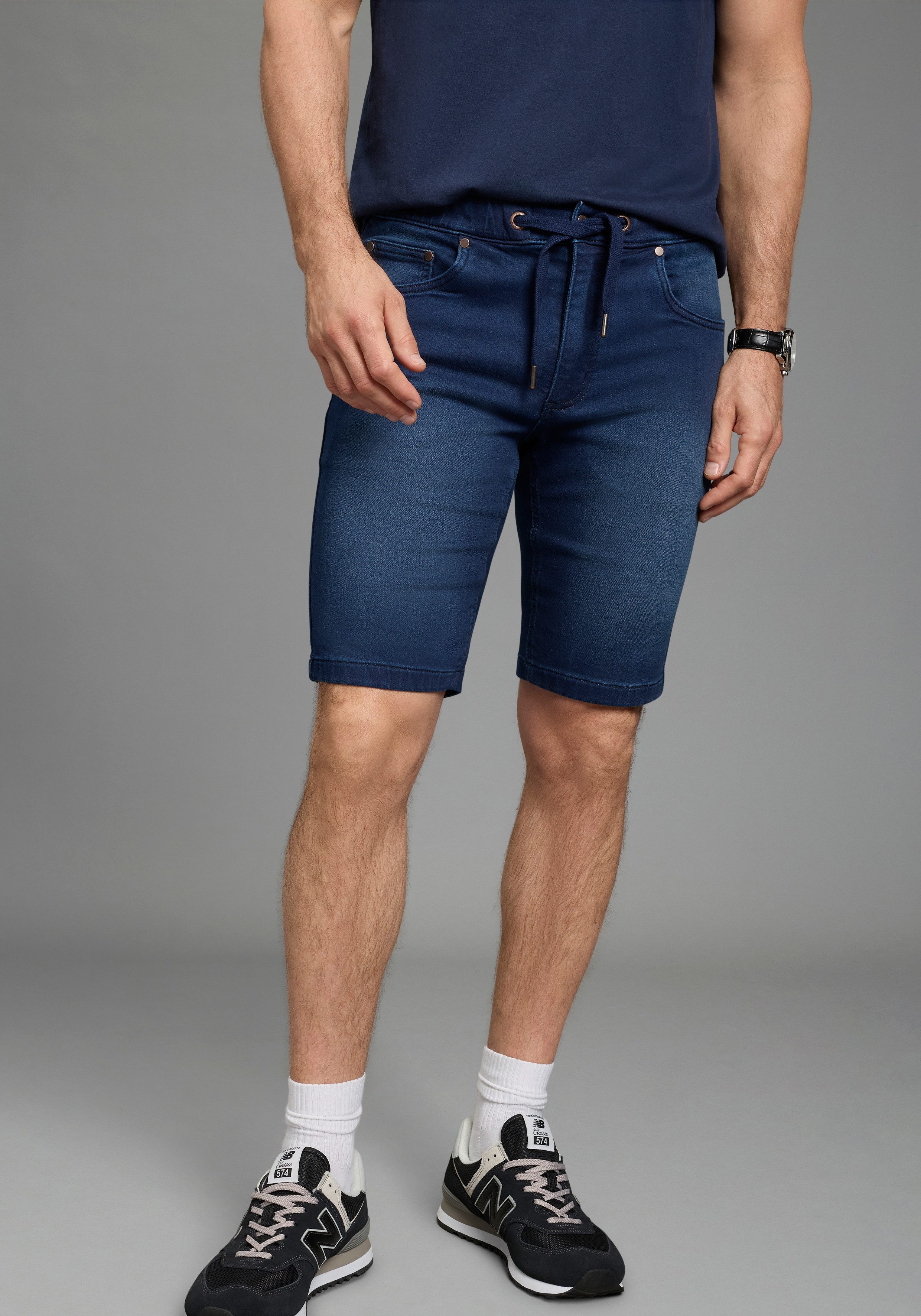 Arizona Jeansshorts gerade geschnittenes Bein, Regular Fit Passform