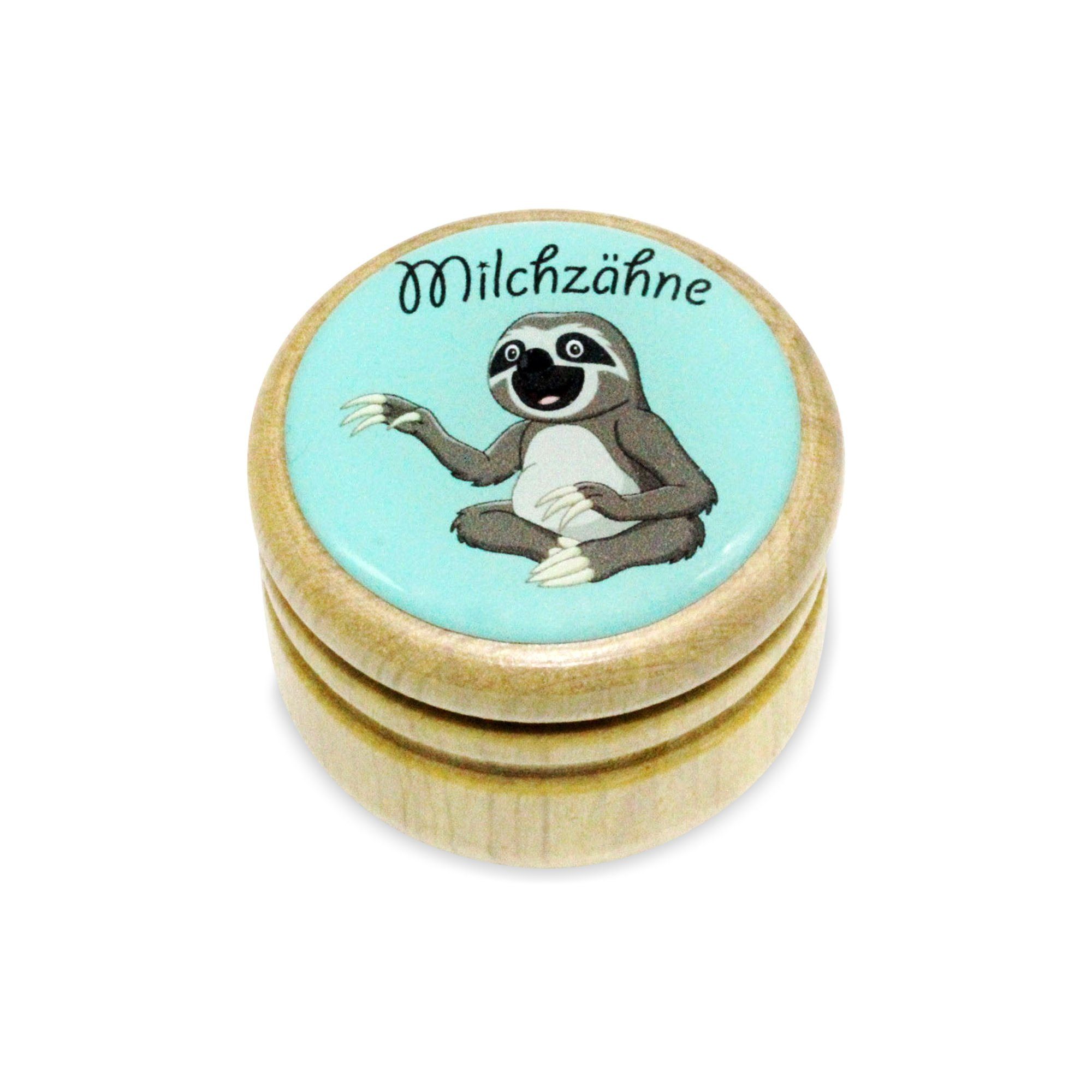 Zahndose Milchzahndose Zahndose Milchzähne Holz 44 mm Faultier 7009