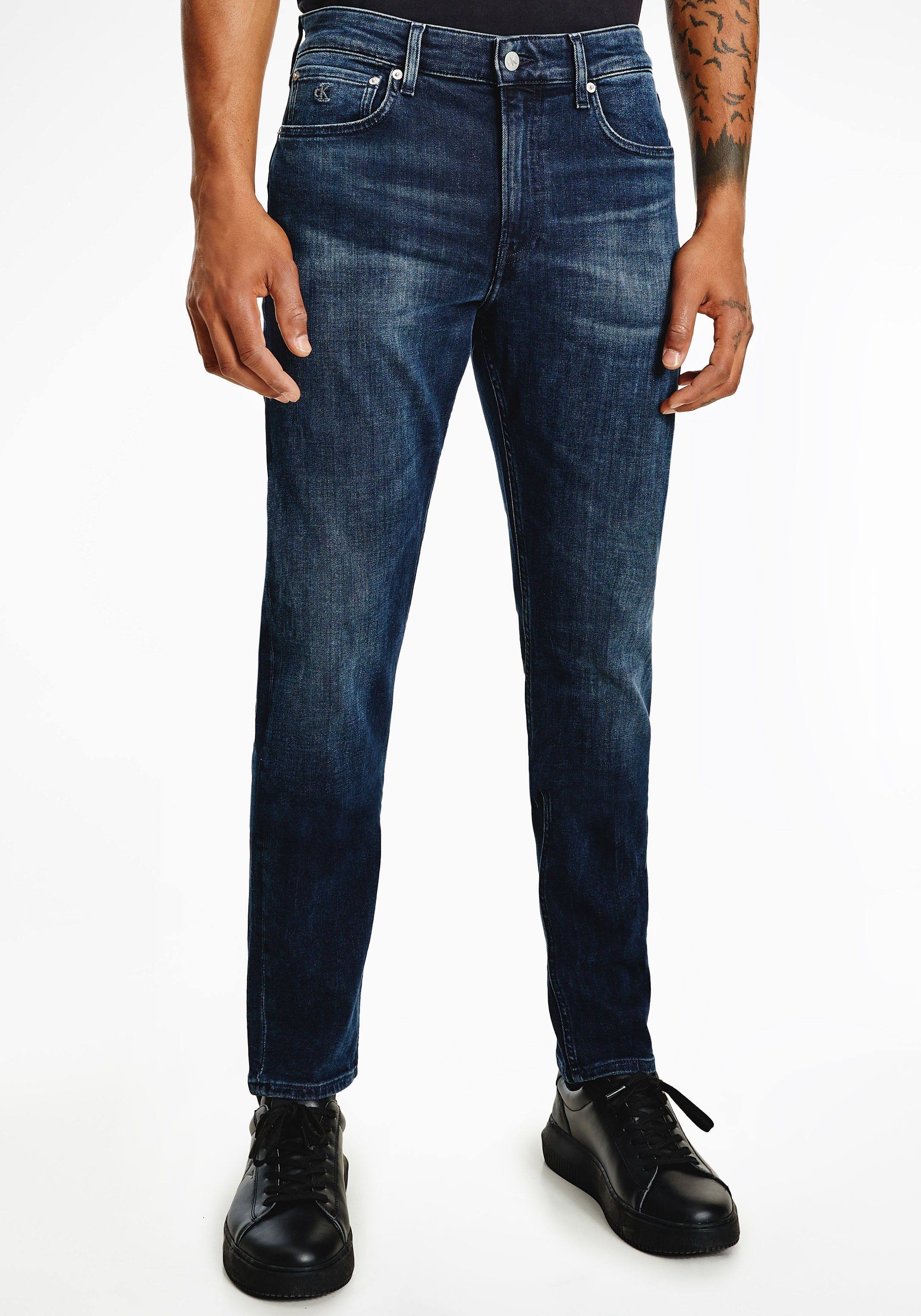 Calvin Klein Jeans Slim-fit-Jeans SLIM TAPER blue-black