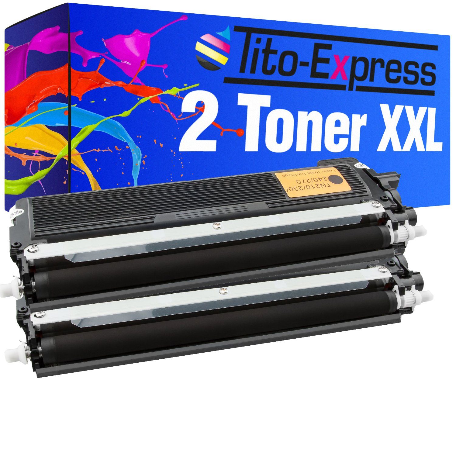 Tito-Express Tonerpatrone 2er Set ersetzt Brother TN-230 TN 230 BrotherTN230, (Doppelpack, 2x Black), für DCP-9010CN HL-3040CN HL-3070CW MFC-9120CN MFC-9320CW MFC-9325CW