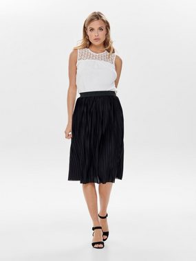 JACQUELINE de YONG Sommerrock Plissee Rock Jersey Midi Skirt Langer Faltenrock Strech Bund (1-tlg) 2784 in Schwarz