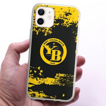 DeinDesign Handyhülle BSC Young Boys Offizielles Lizenzprodukt Fanartikel BSC YB Grunge, Apple iPhone 12 mini Silikon Hülle Bumper Case Handy Schutzhülle