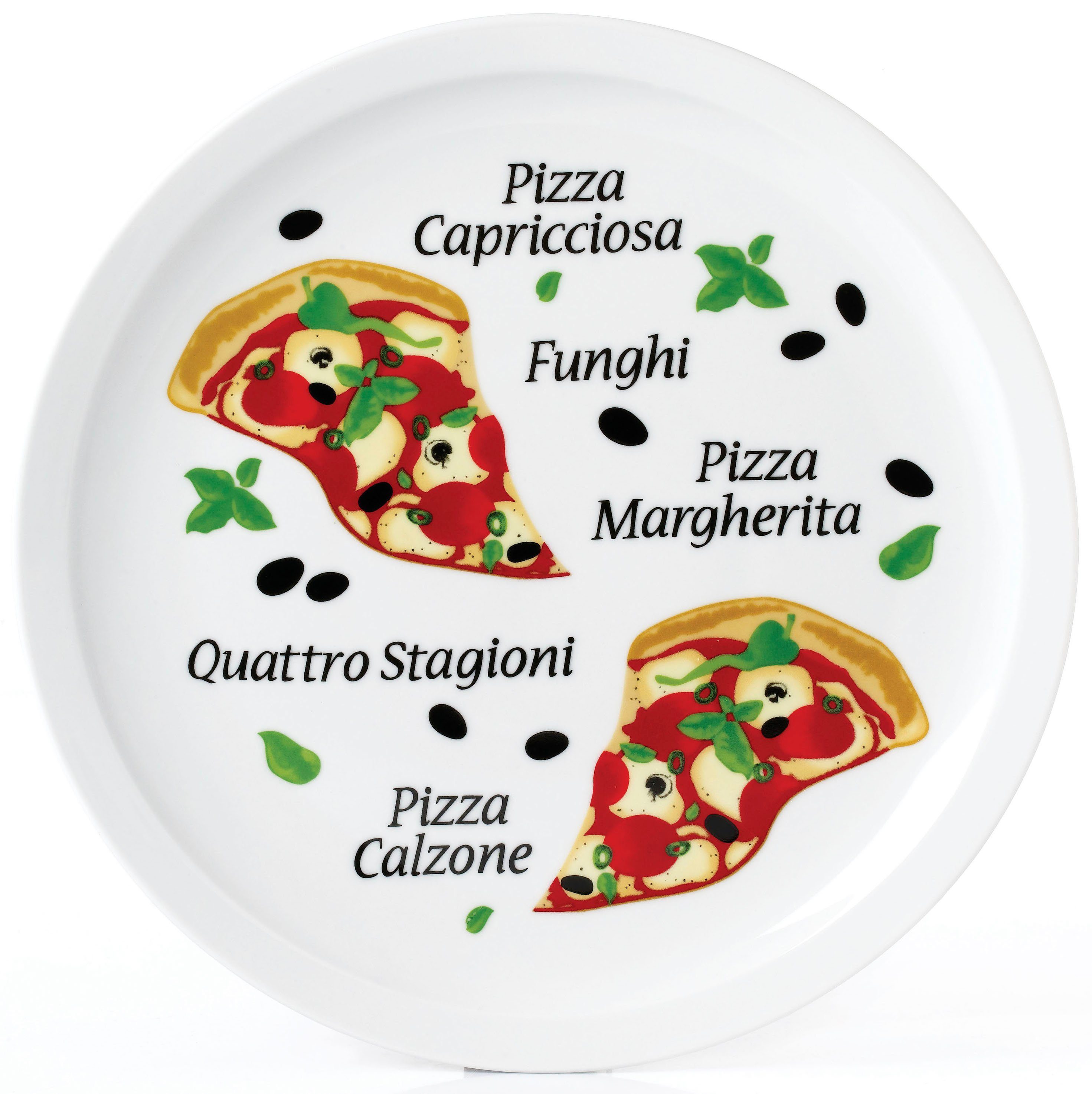 van Well Pizzateller Margherita, (6 St), Porzellan, spülmaschinen- und mikrowellengeeignet, Ø 30 cm