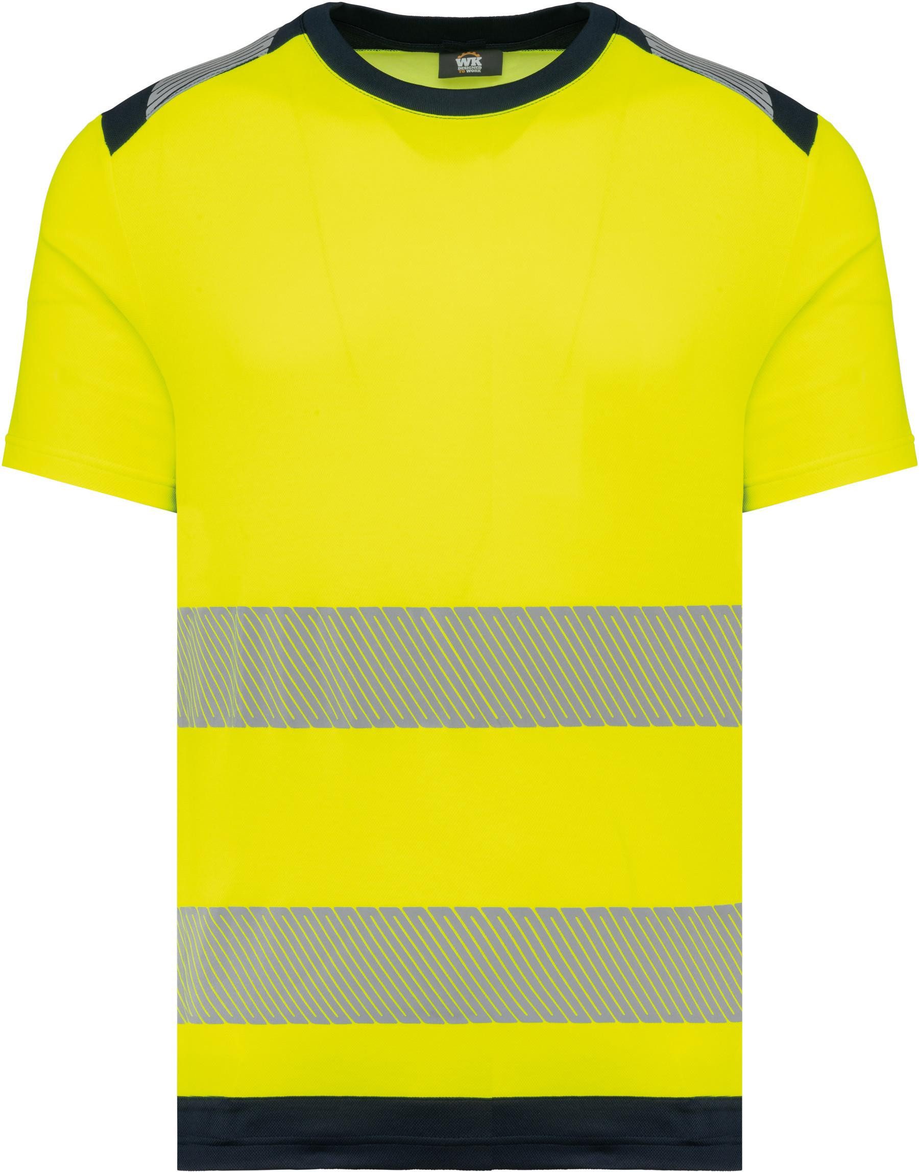 Warnschutz-Shirt Recyceltes Sicherheits-T-Shirt mit Rundhalsausschnitt