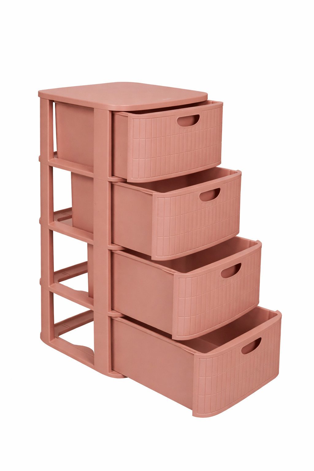 Kreher Rollcontainer 'Domus' mit 4 Schüben aus Kunststoff, rollbar (Farbe wählbar)