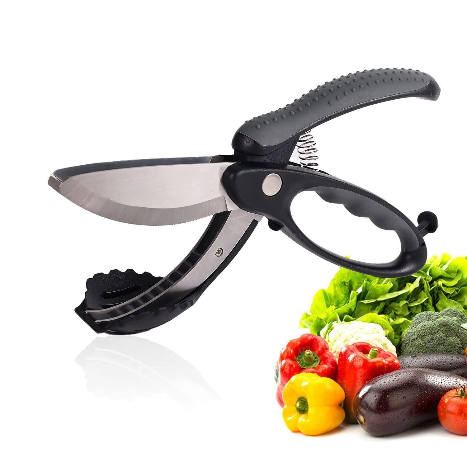 LuxusKollektion Kräuterschere Salatschere Edelstahl Multifunktion