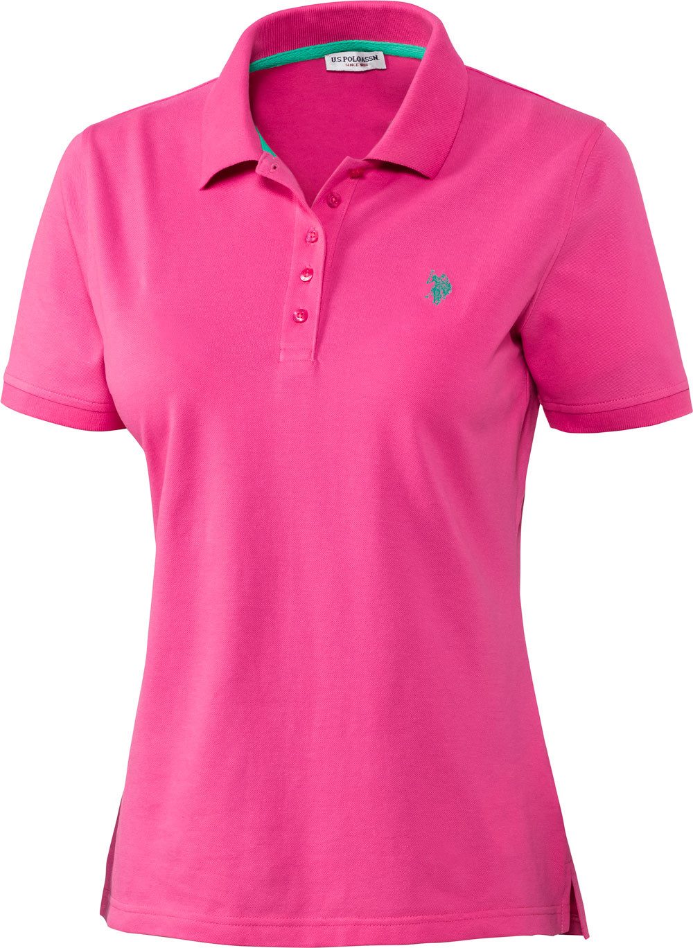 U.S. Polo Assn. Poloshirt Stretch-Piqué mit taillierte Passform