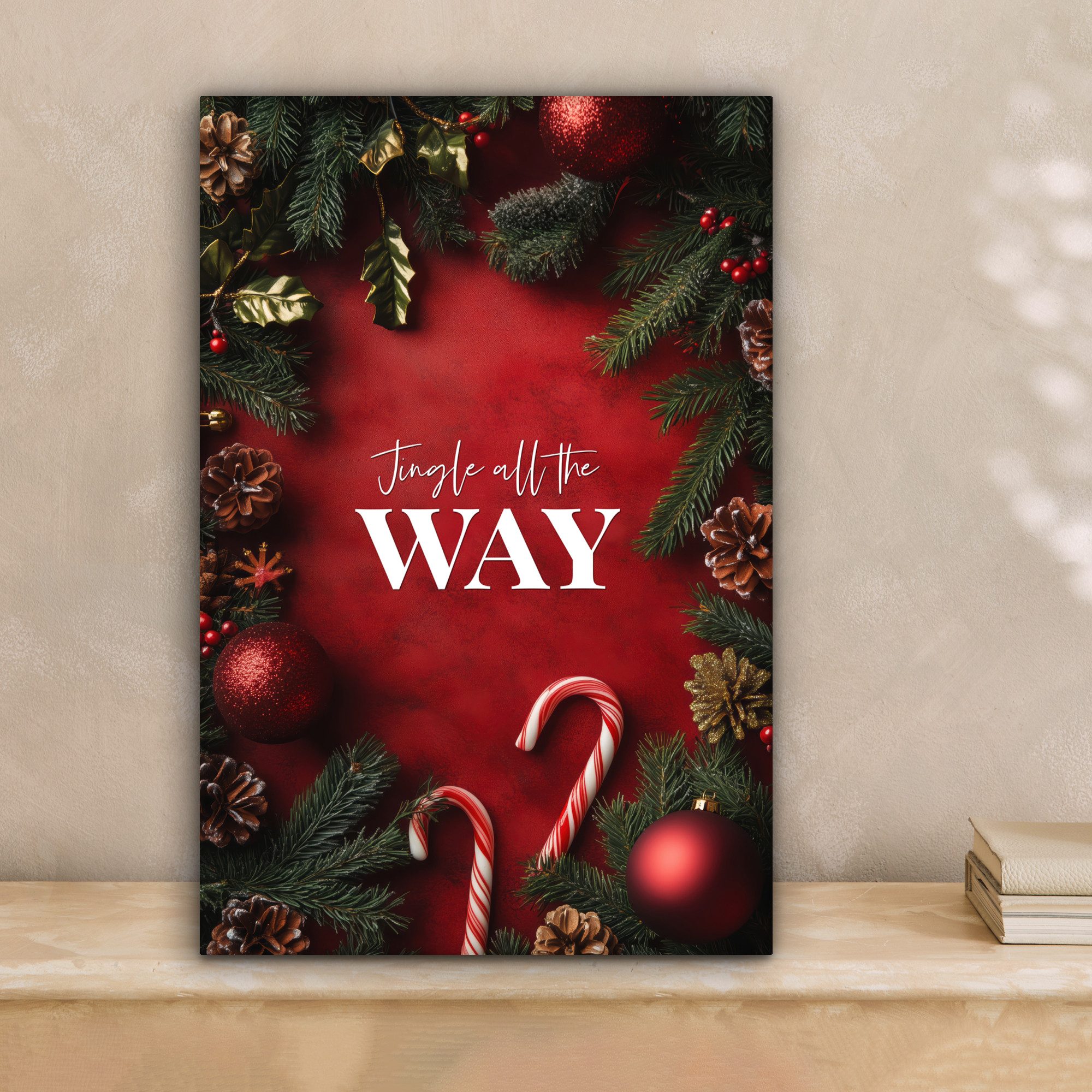 OneMillionCanvasses® Leinwandbild Weihnachten - Zitat - günstig online kaufen