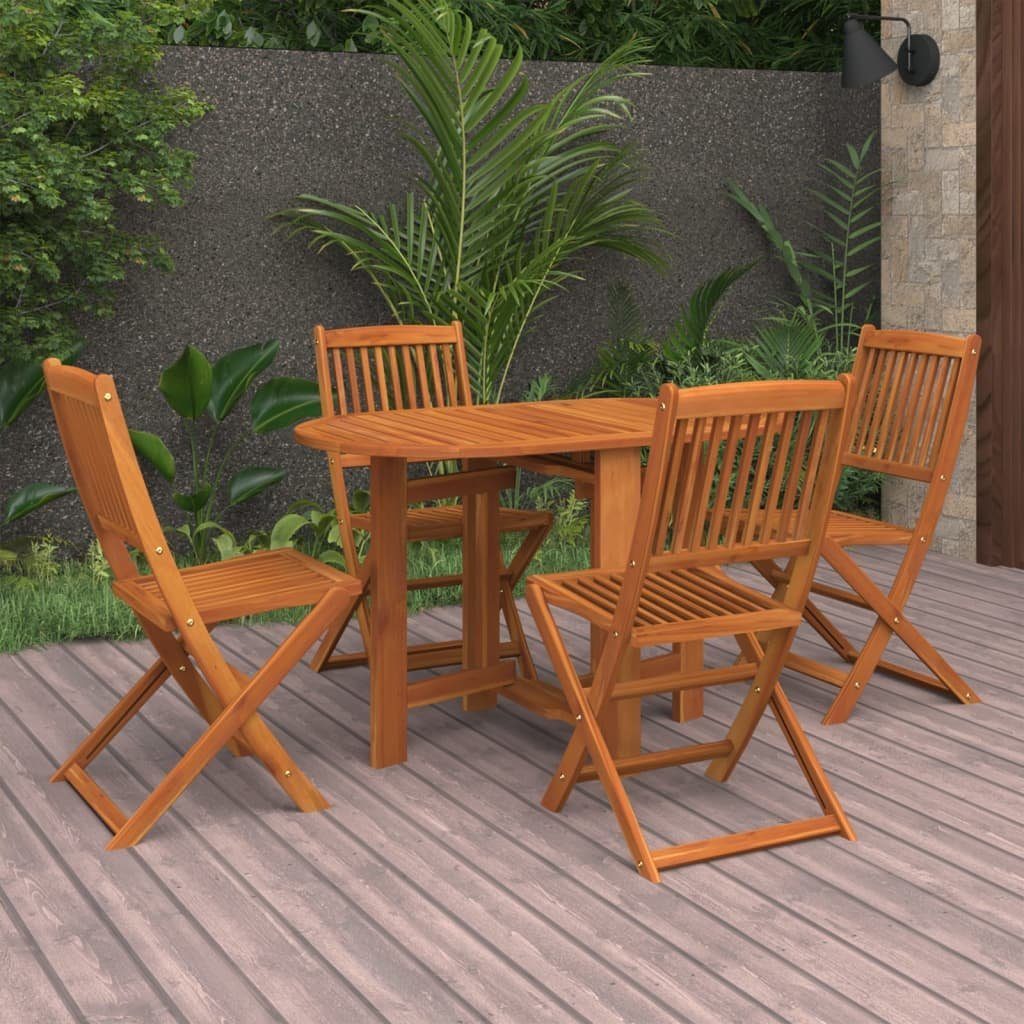 vidaXL GartenEssgruppe »5tlg. GartenEssgruppe Massivholz Akazie«, (5