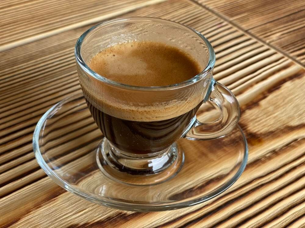 Sendez Espressotasse 6 Espresso Gläser 85ml mit 6 Unterteller Tasse 12tlg Espressoglas, 12-tlg., Glas