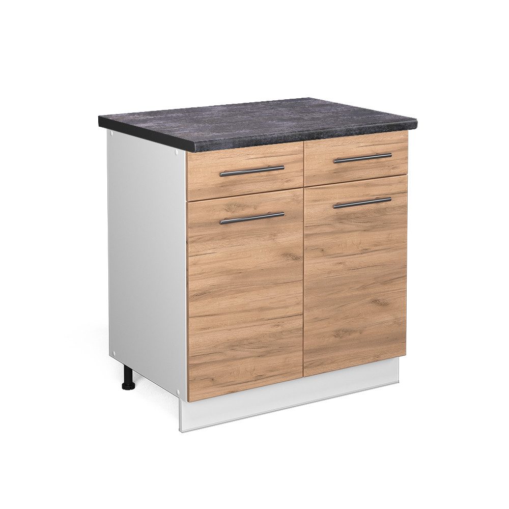 Vicco Unterschrank Fame-Line, Goldkraft Eiche/Weiß, 80 günstig online kaufen